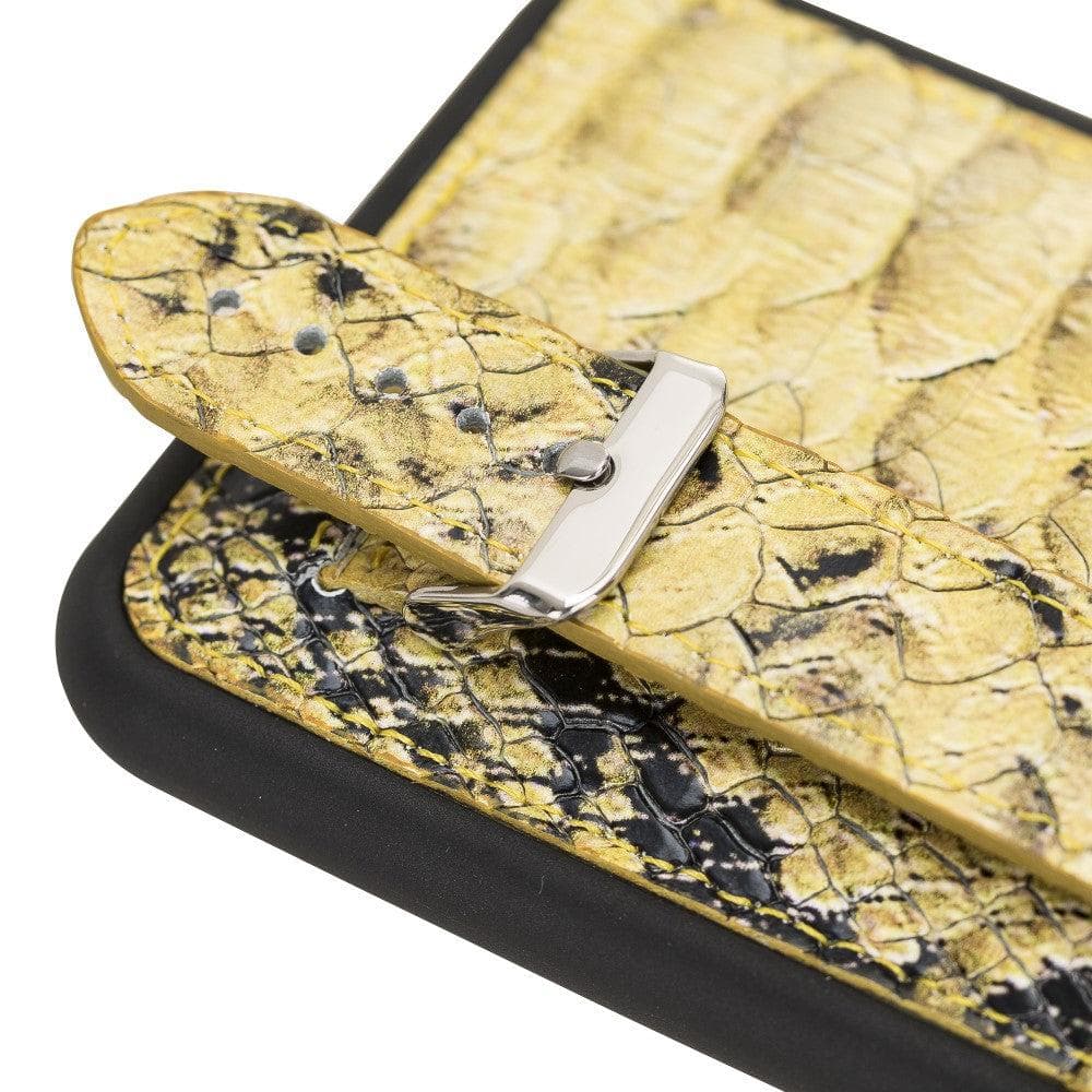 Bouletta iPhone 11 Series Leather Saff Umw Plain Strap in premium leather, showcasing its sleek design and personalization options.