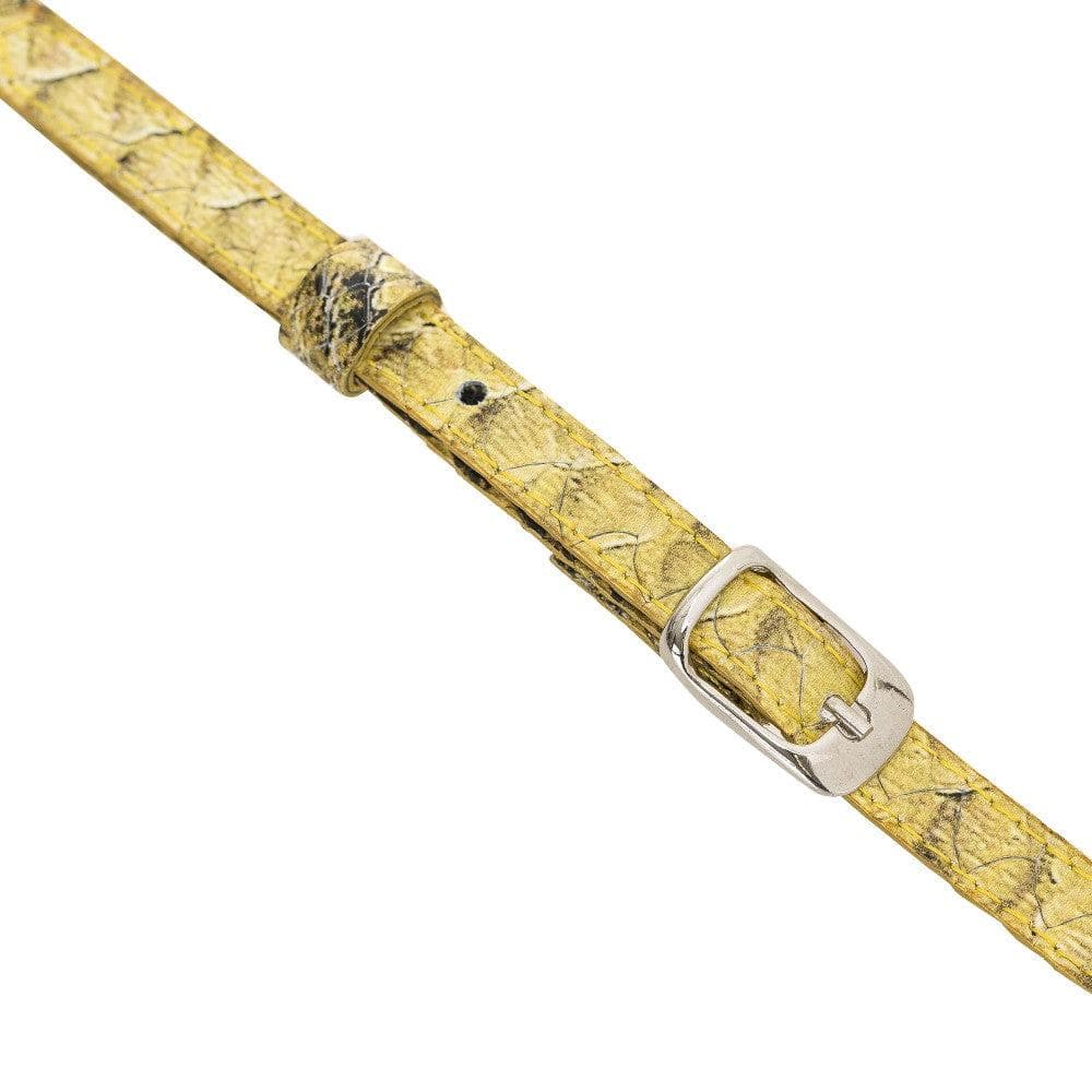 Bouletta iPhone 11 Series Leather Saff Umw Plain Strap in premium leather, showcasing its sleek design and personalization options.