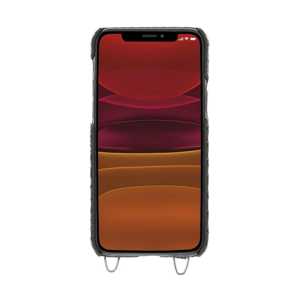 Bouletta iPhone 11 Series Leather Saff Umw Plain Strap in premium leather, showcasing its sleek design and personalization options.