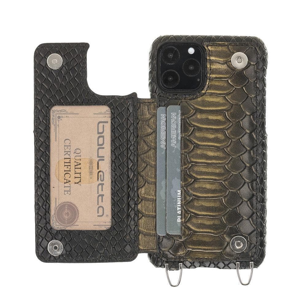 Bouletta iPhone 11 Series Leather Saff Umw Plain Strap in premium leather, showcasing its sleek design and personalization options.