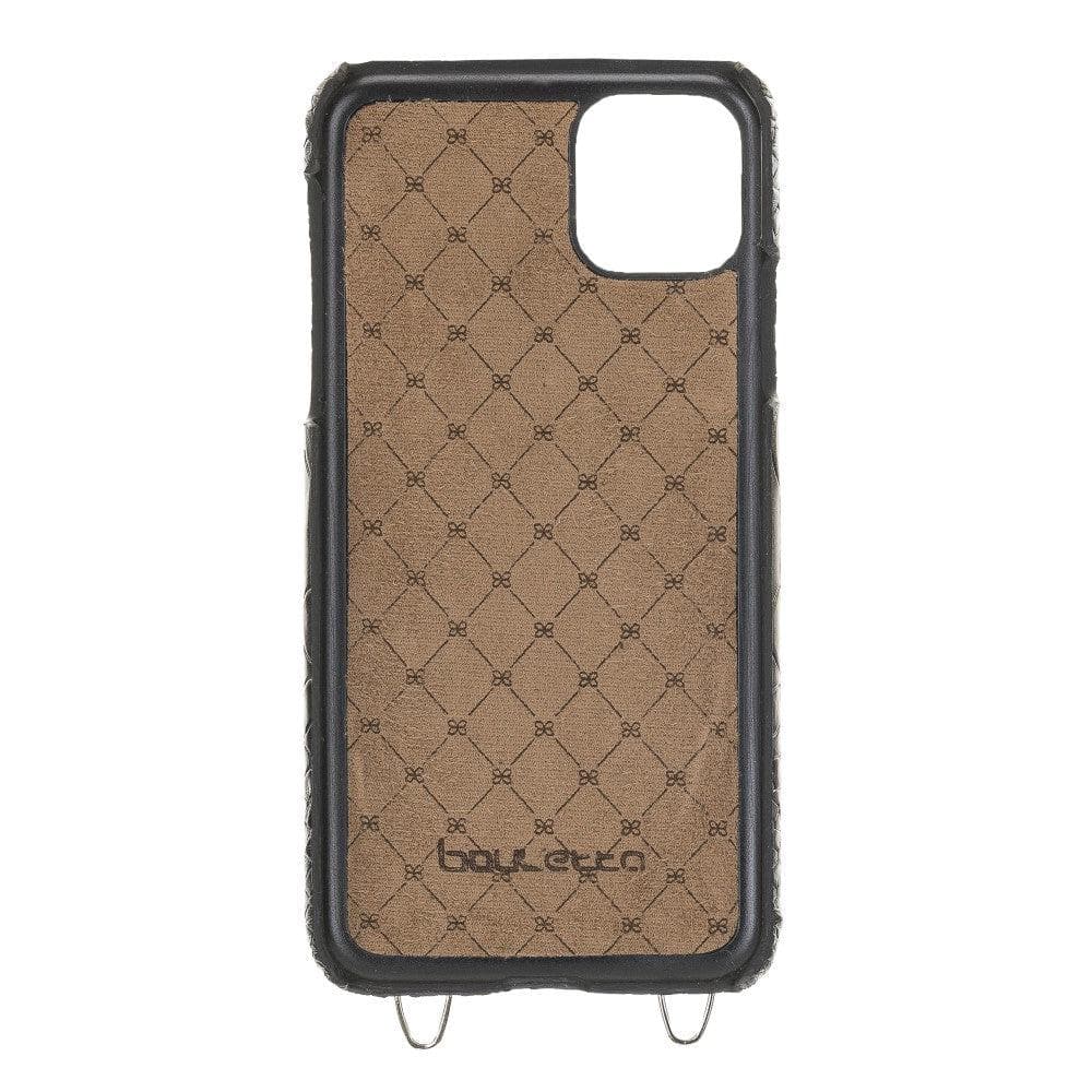 Bouletta iPhone 11 Series Leather Saff Umw Plain Strap in premium leather, showcasing its sleek design and personalization options.