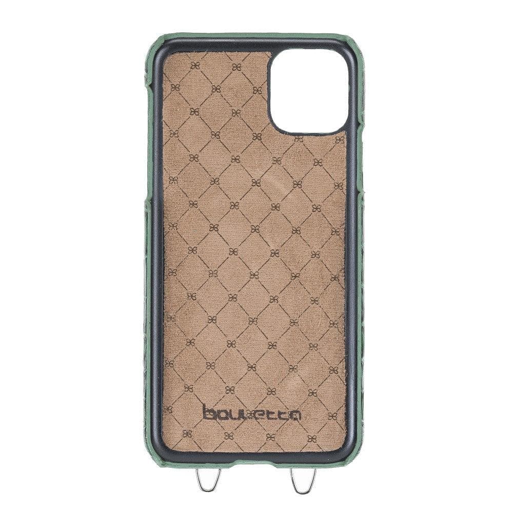 Bouletta iPhone 11 Series Leather Saff Umw Plain Strap in premium leather, showcasing its sleek design and personalization options.