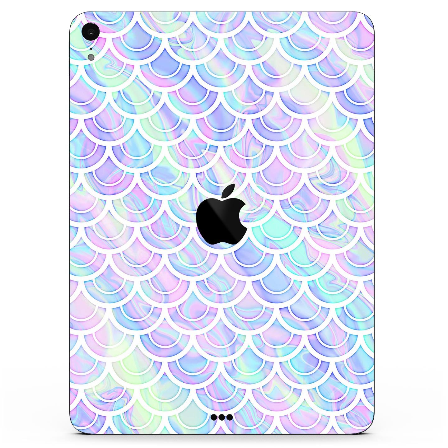 Iridescent Dahlia v9 skin decal for Apple iPad Pro, showcasing vibrant colors and a sleek design.