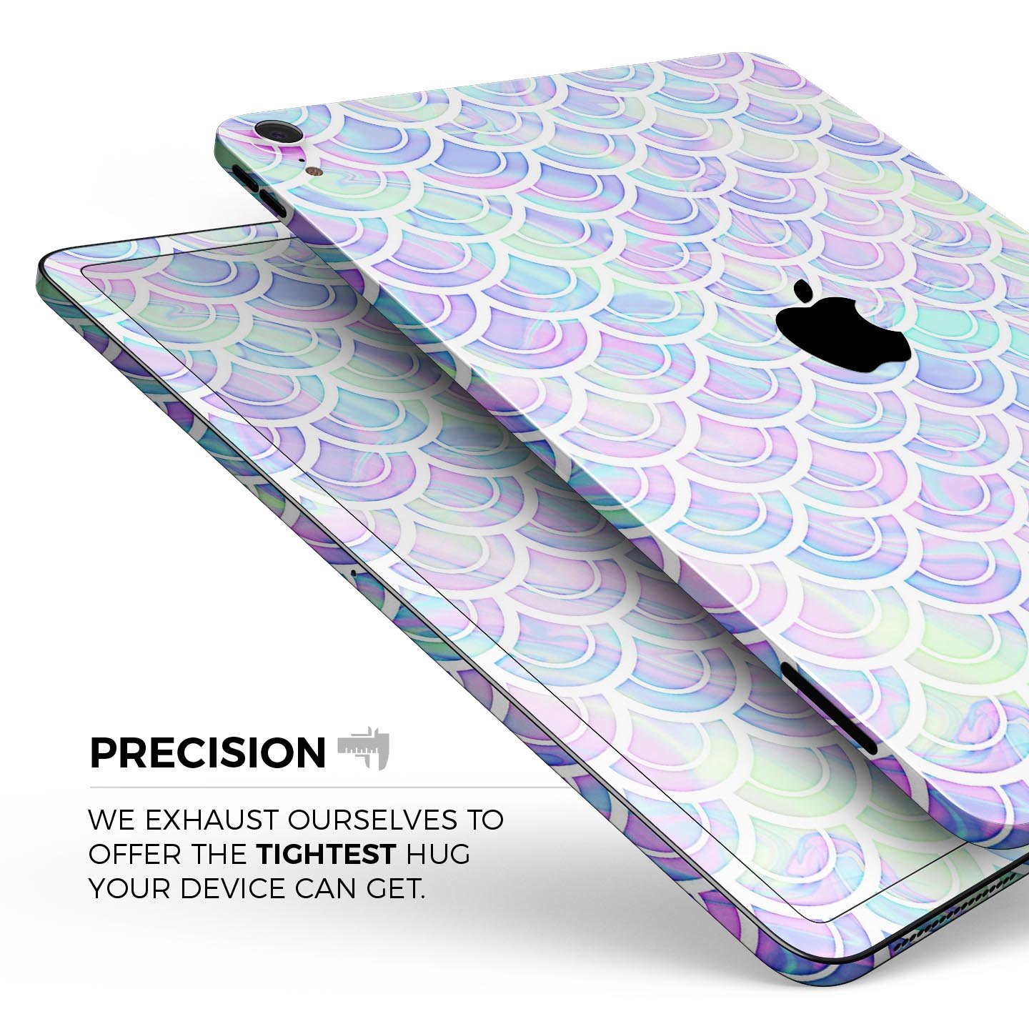 Iridescent Dahlia v9 skin decal for Apple iPad Pro, showcasing vibrant colors and a sleek design.