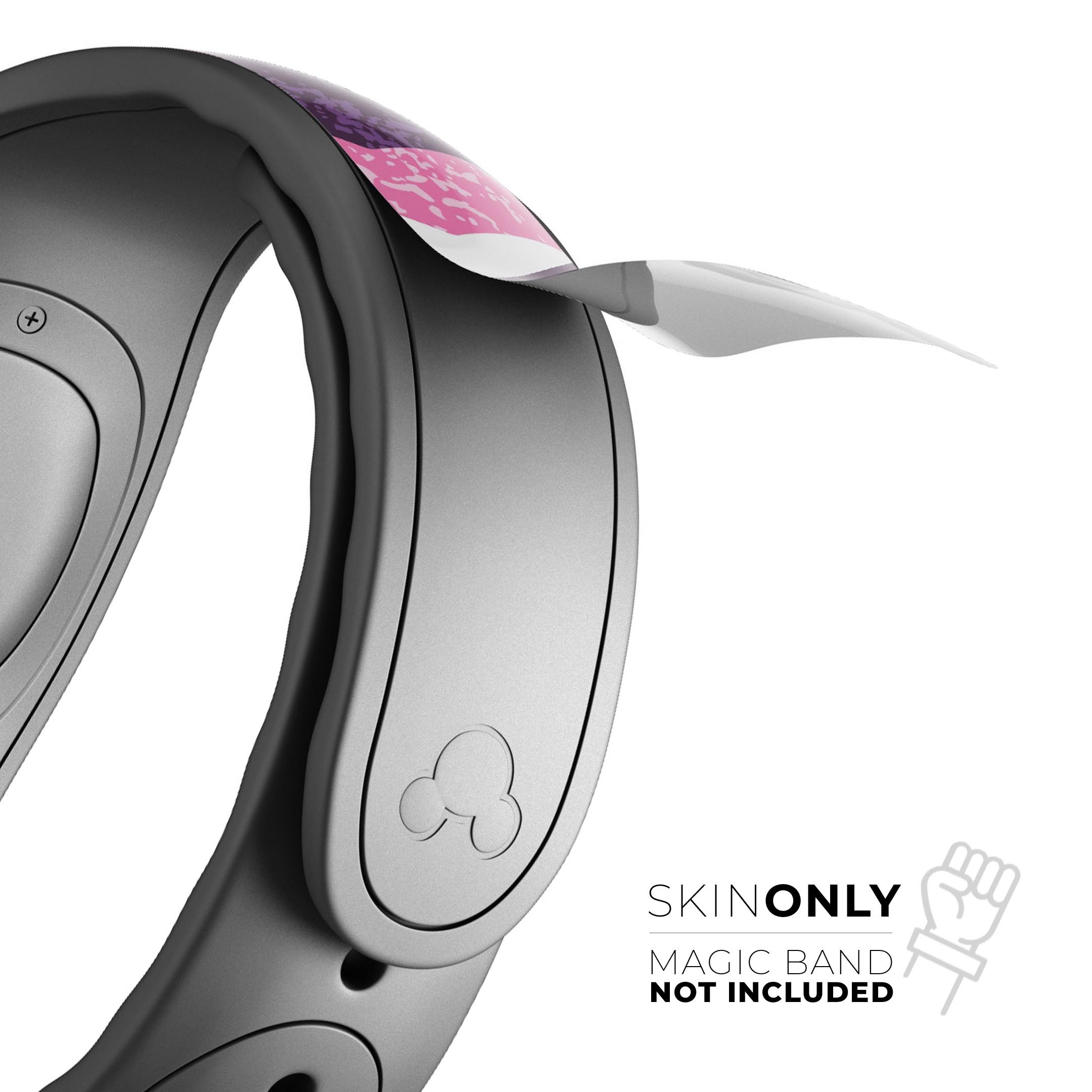 Jagged Colorful Chevron decal skin wrap kit designed for Disney Magic Band, showcasing vibrant colors and unique chevron pattern.