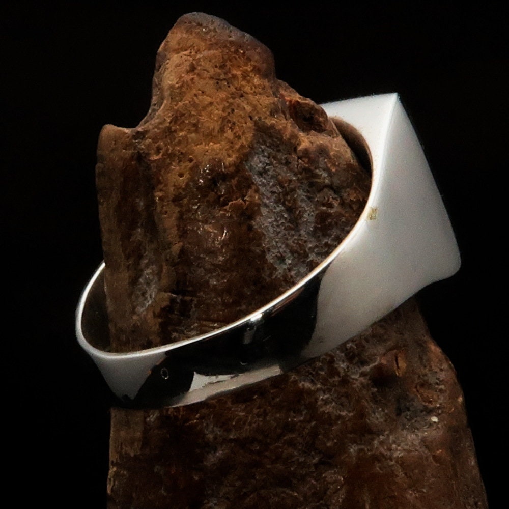 Handcrafted sterling silver Japanese Flag Ring with enamel inlay, showcasing the iconic Flag of Japan, perfect for fans of Japanese culture.