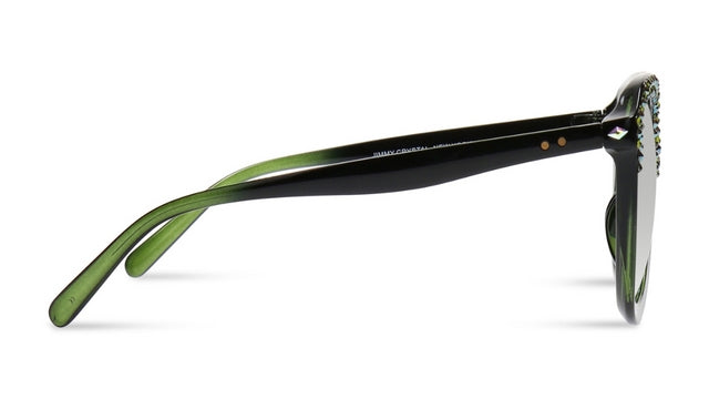 JIMMY CRYSTAL GL1481-GREEN round glasses in vibrant purple, featuring a full-rimmed design and comfortable fit for women.