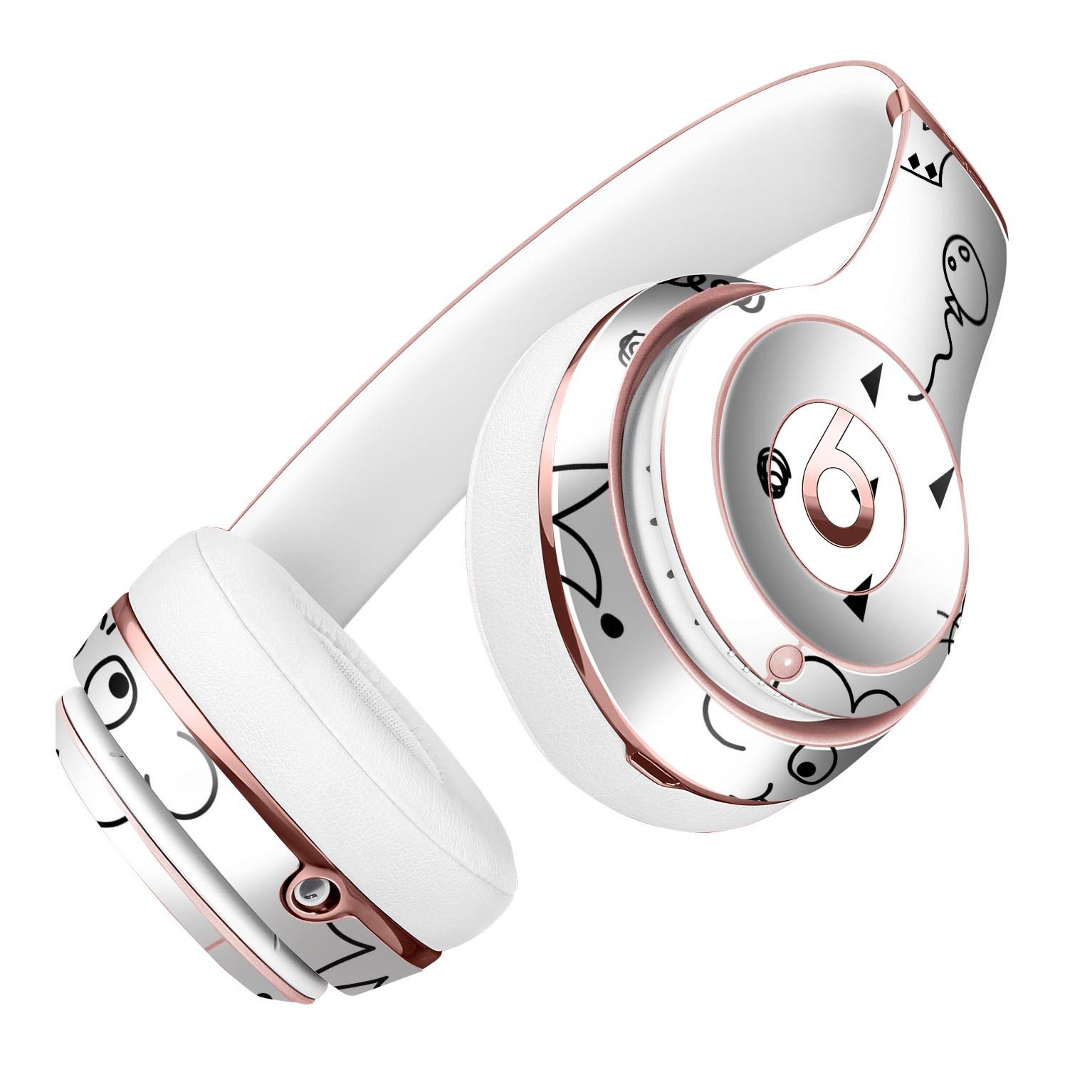 Joker, Clouds, and Balloon Doodle Full-Body Skin Kit for Beats by Dre Solo 3 Wireless Headphones, showcasing vibrant colors and unique design.