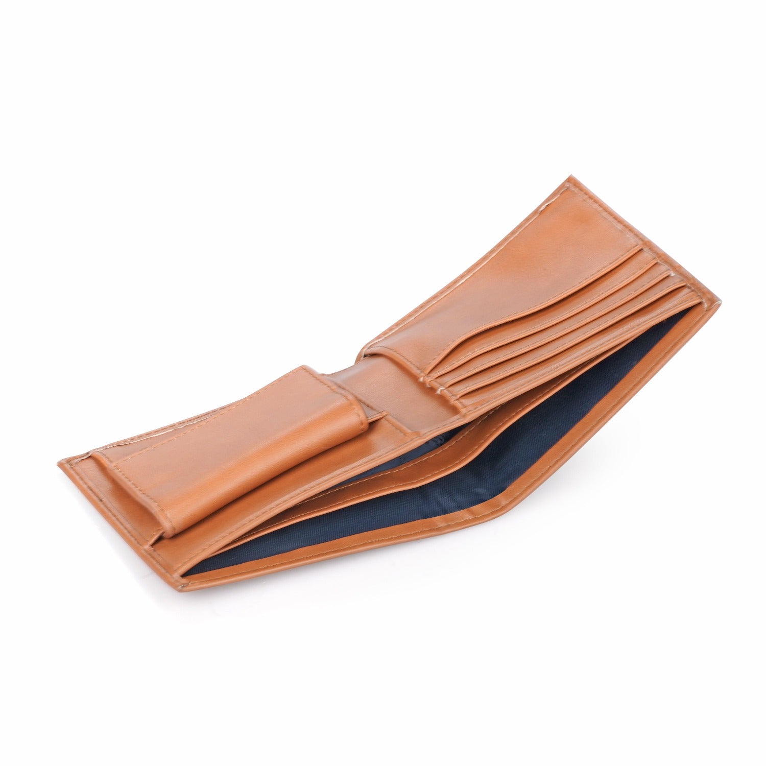 JP Men's Vegan Wallet in Tan, featuring multiple compartments and RFID protection, made from high-quality ECO PU vegan leather.