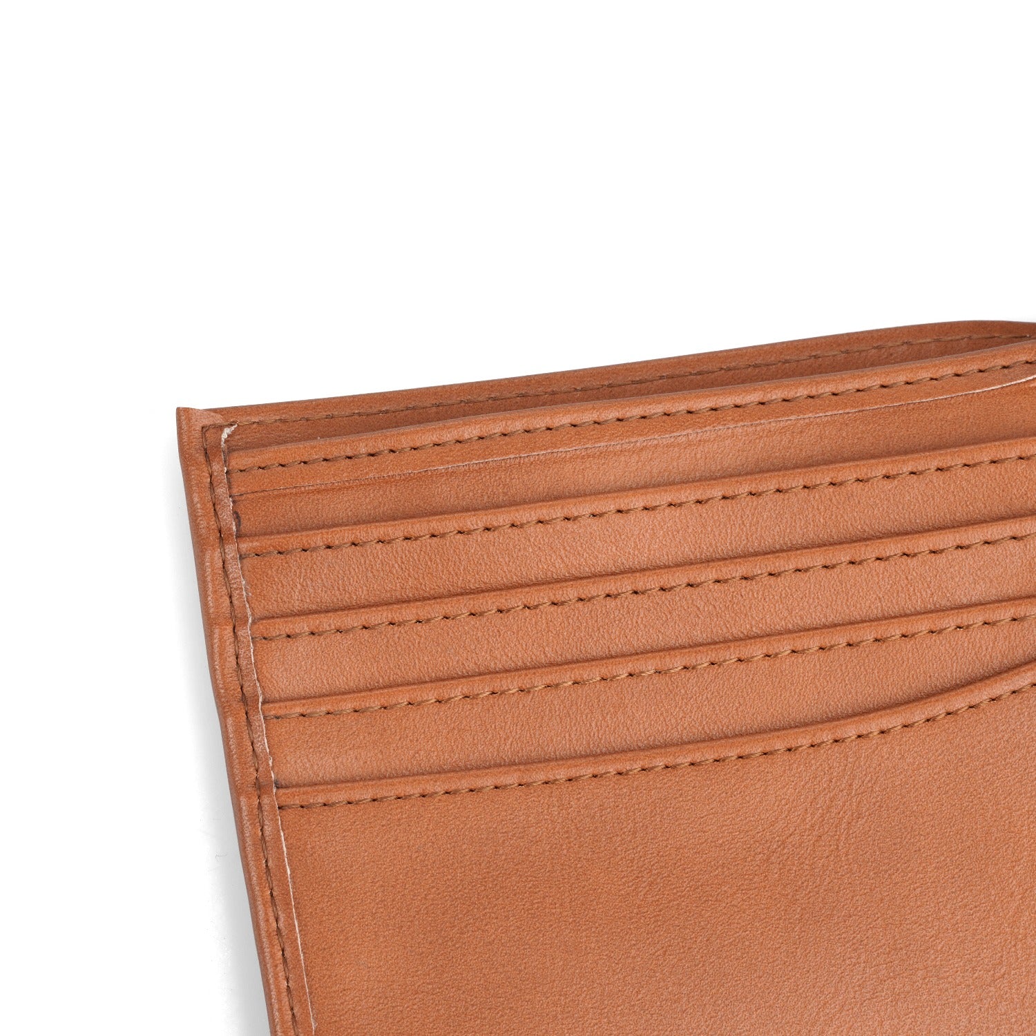 JP Men's Vegan Wallet in Tan, featuring multiple compartments and RFID protection, made from high-quality ECO PU vegan leather.
