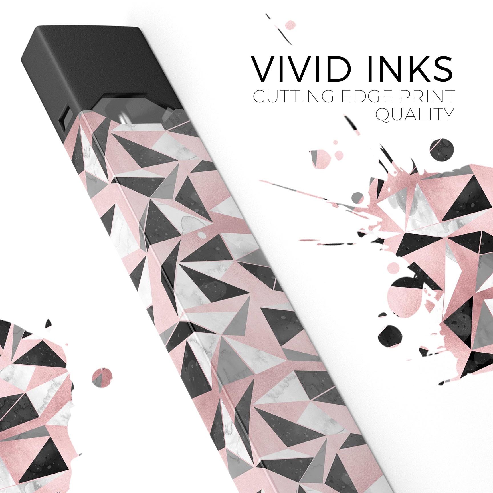 Karamfila Marble & Rose Gold skin-wrap for JUUL vaping device, showcasing its stylish design and protective features.