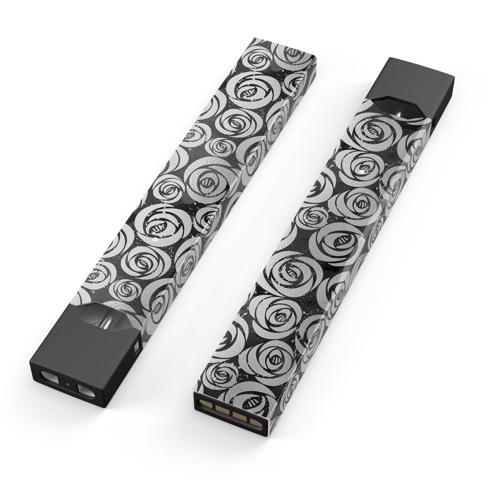 Karamfila Silver & Pink Marble V9 skin-wrap for JUUL device, showcasing vibrant colors and a sleek design.