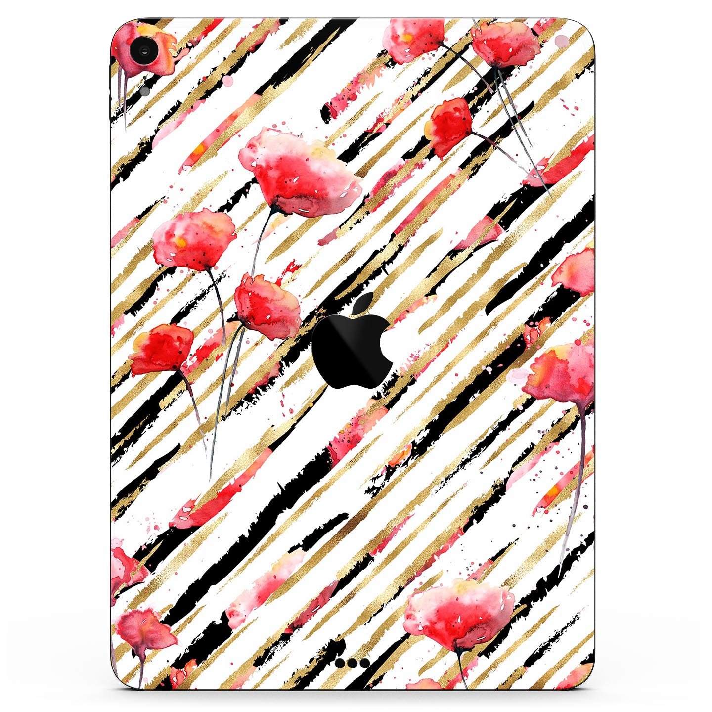 Karamfila Watercolo Poppies V12 full-body skin decal for Apple devices, showcasing vibrant poppy design and premium 3M material.