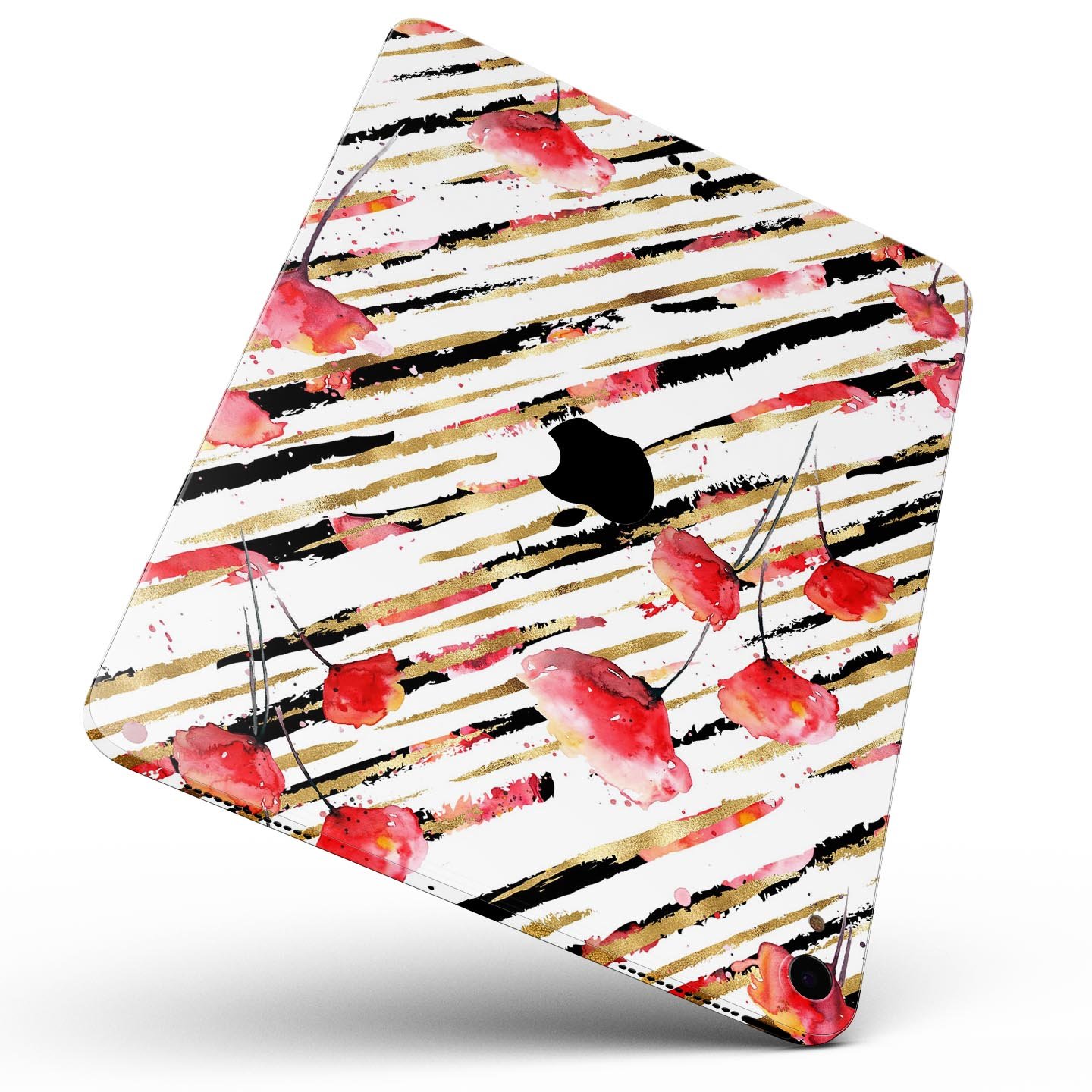 Karamfila Watercolo Poppies V12 full-body skin decal for Apple devices, showcasing vibrant poppy design and premium 3M material.