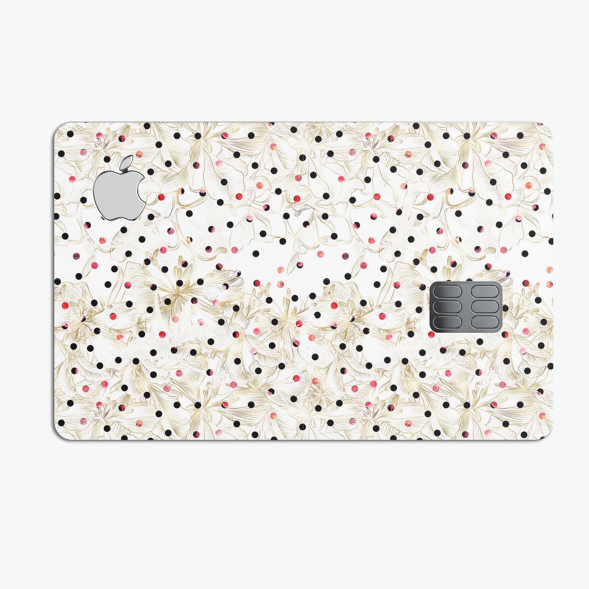 Karamfila Watercolo Poppies V16 decal skin kit for Apple Card, showcasing vibrant poppy design and premium vinyl material.