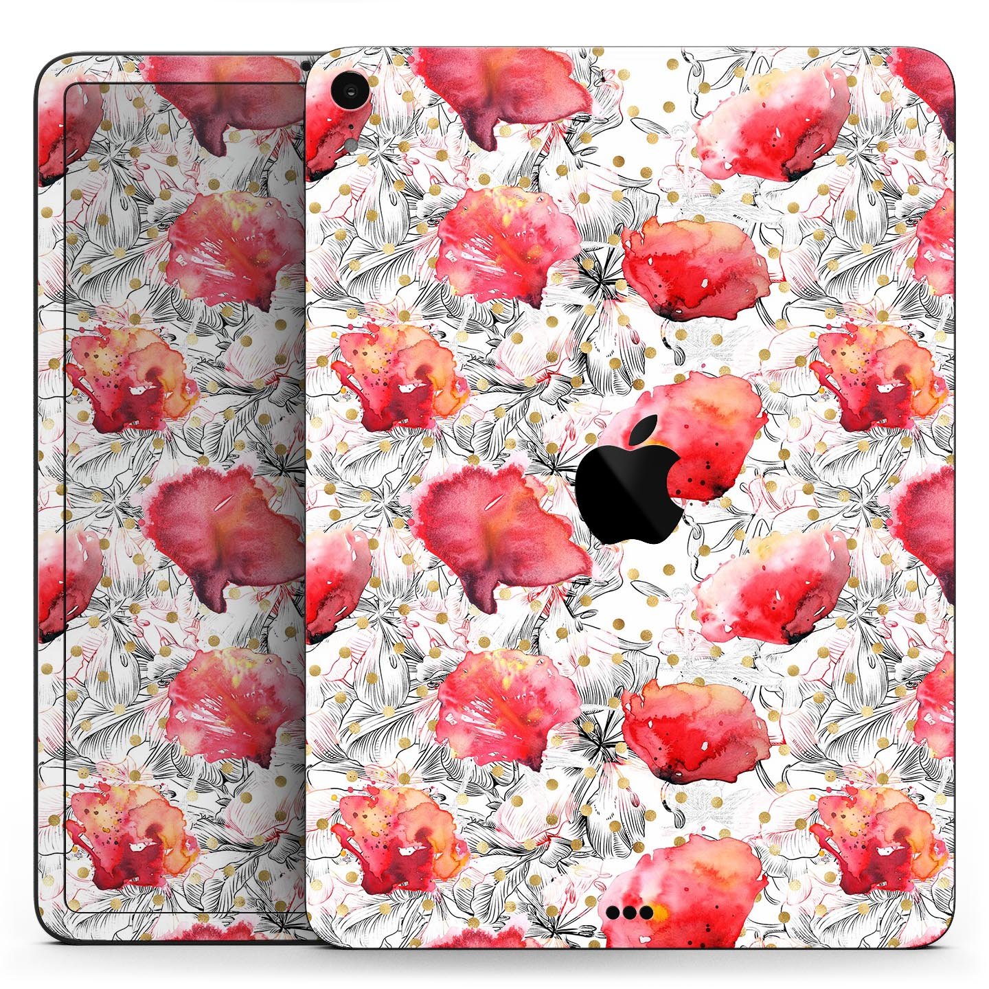 Karamfila Watercolo Poppies V26 full-body skin decal for Apple devices, showcasing vibrant poppy design and premium finish.