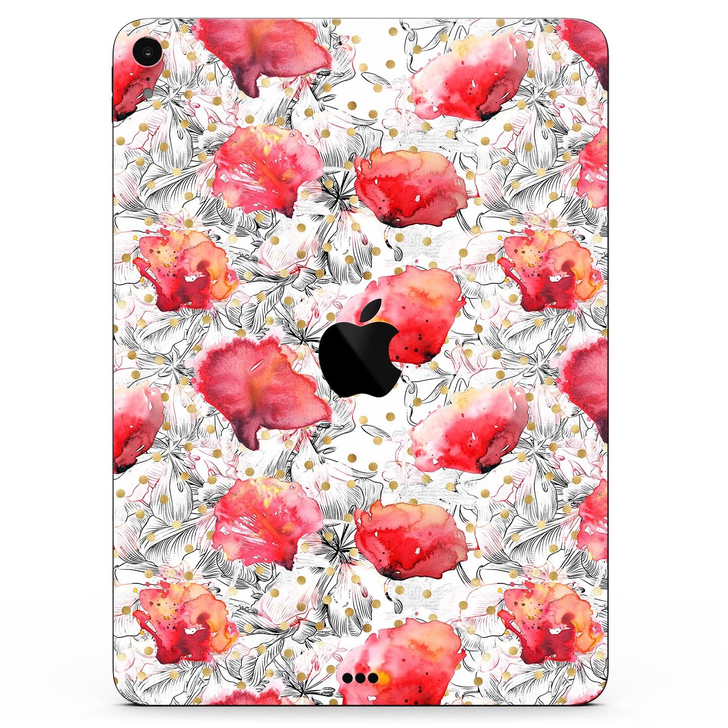 Karamfila Watercolo Poppies V26 full-body skin decal for Apple devices, showcasing vibrant poppy design and premium finish.