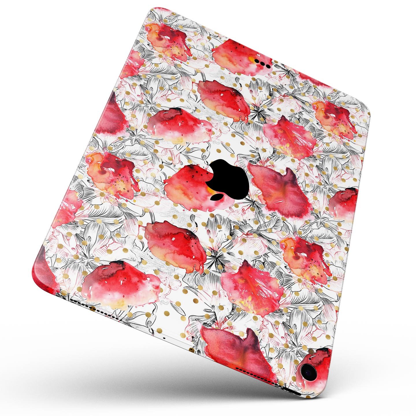 Karamfila Watercolo Poppies V26 full-body skin decal for Apple devices, showcasing vibrant poppy design and premium finish.