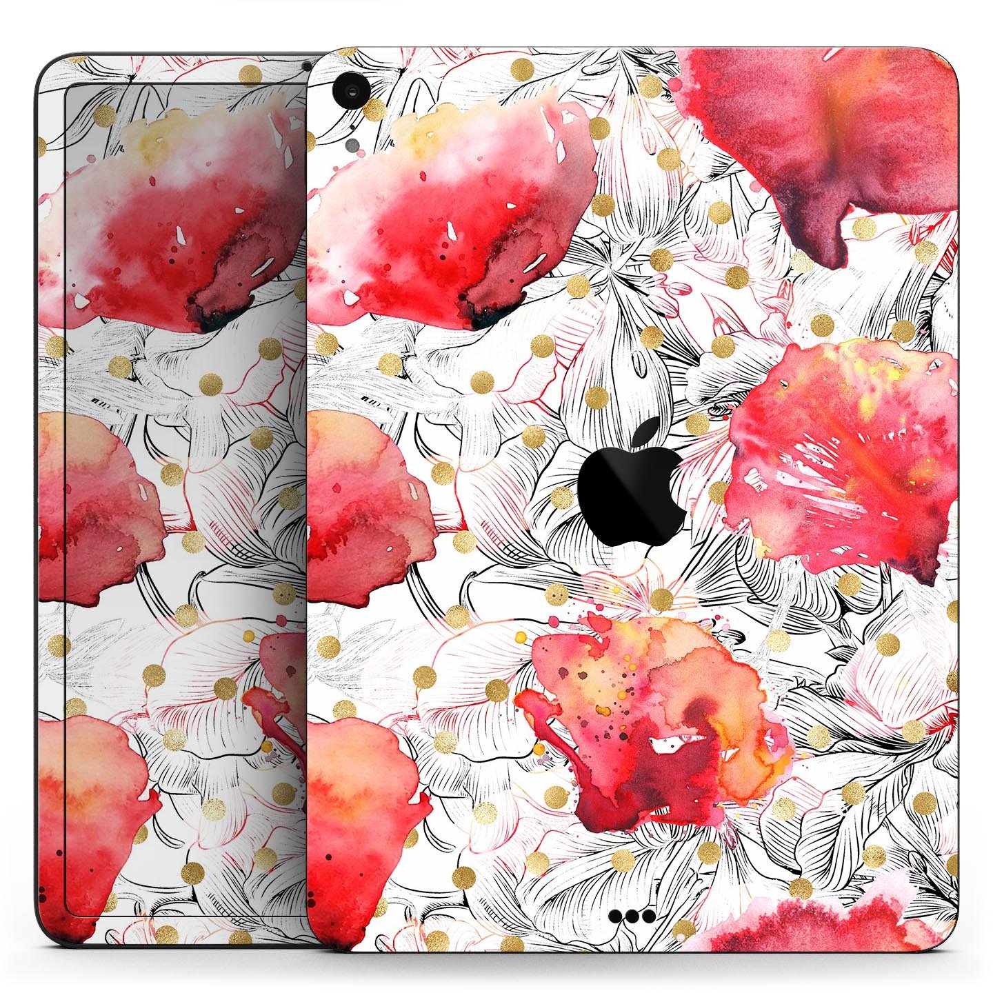 Karamfila Watercolo Poppies V29 full-body skin decal for Apple devices, featuring vibrant poppy design and premium 3M materials.
