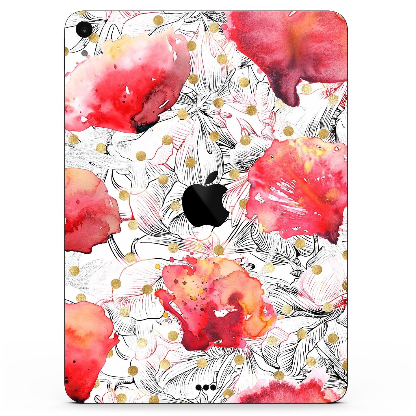 Karamfila Watercolo Poppies V29 full-body skin decal for Apple devices, featuring vibrant poppy design and premium 3M materials.