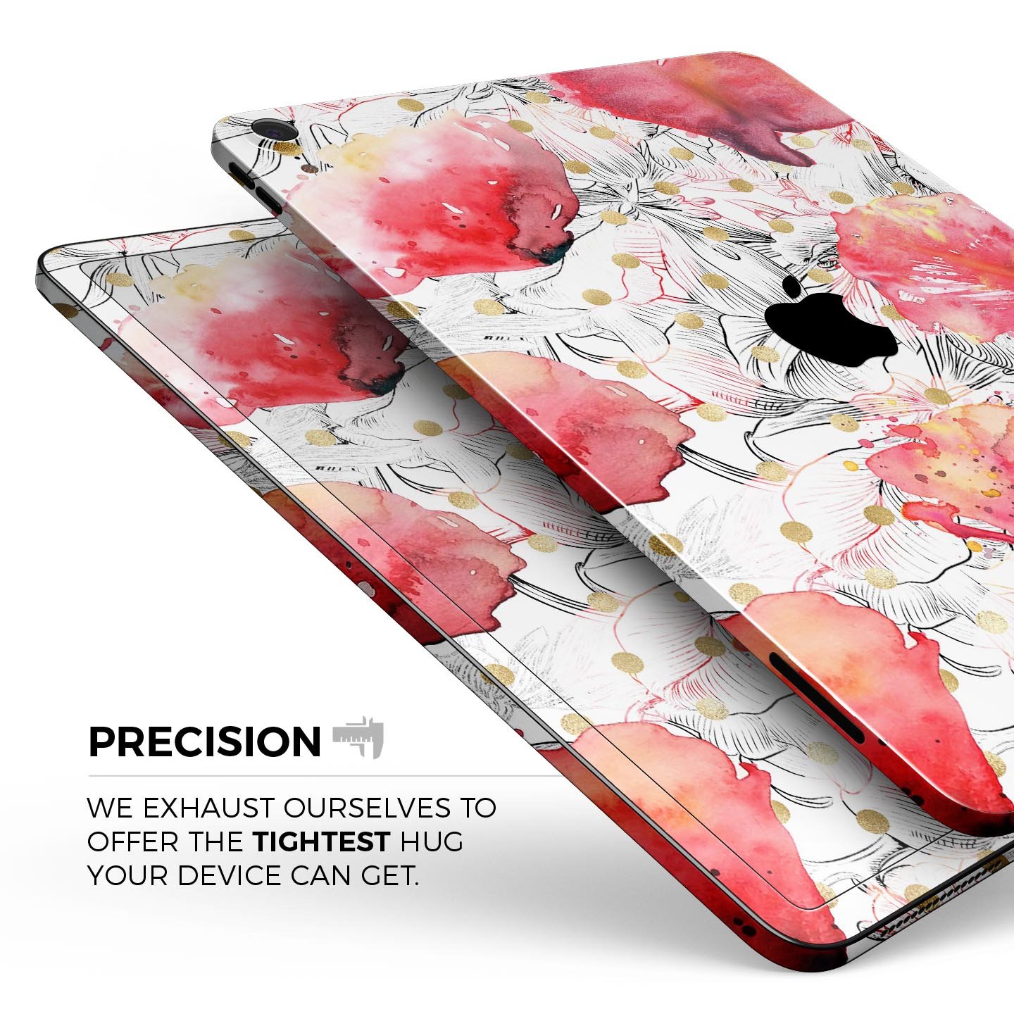 Karamfila Watercolo Poppies V29 full-body skin decal for Apple devices, featuring vibrant poppy design and premium 3M materials.