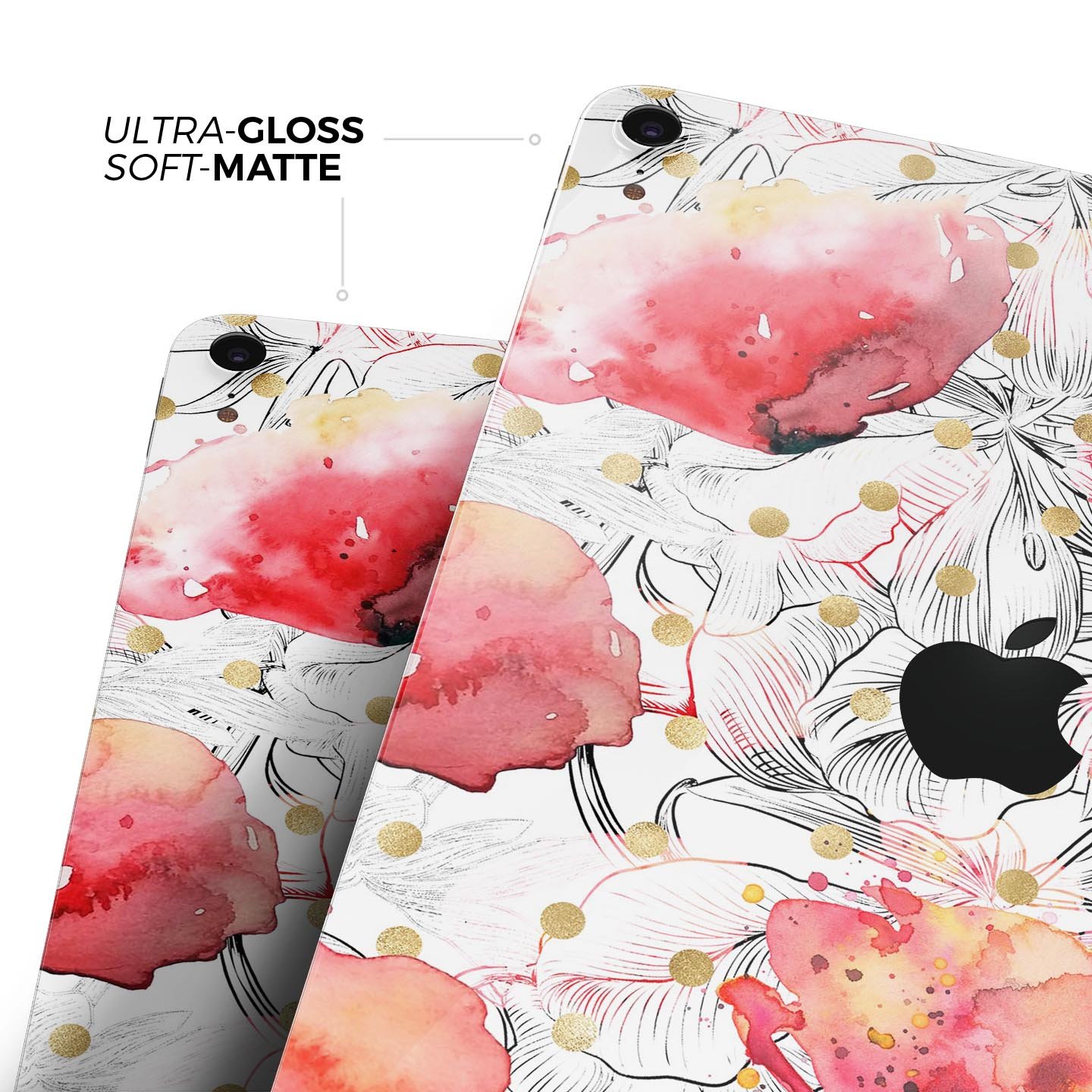Karamfila Watercolo Poppies V29 full-body skin decal for Apple devices, featuring vibrant poppy design and premium 3M materials.