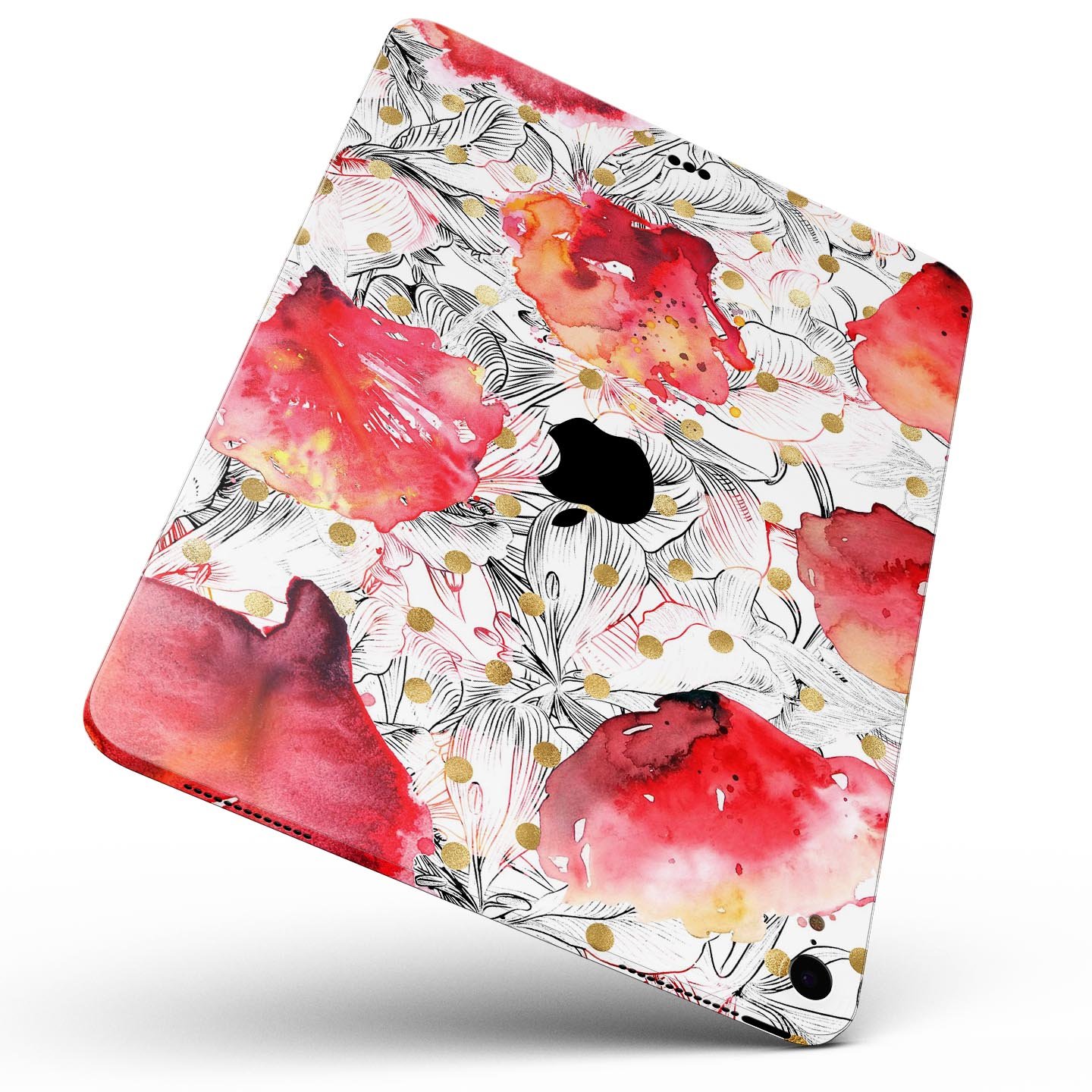 Karamfila Watercolo Poppies V29 full-body skin decal for Apple devices, featuring vibrant poppy design and premium 3M materials.