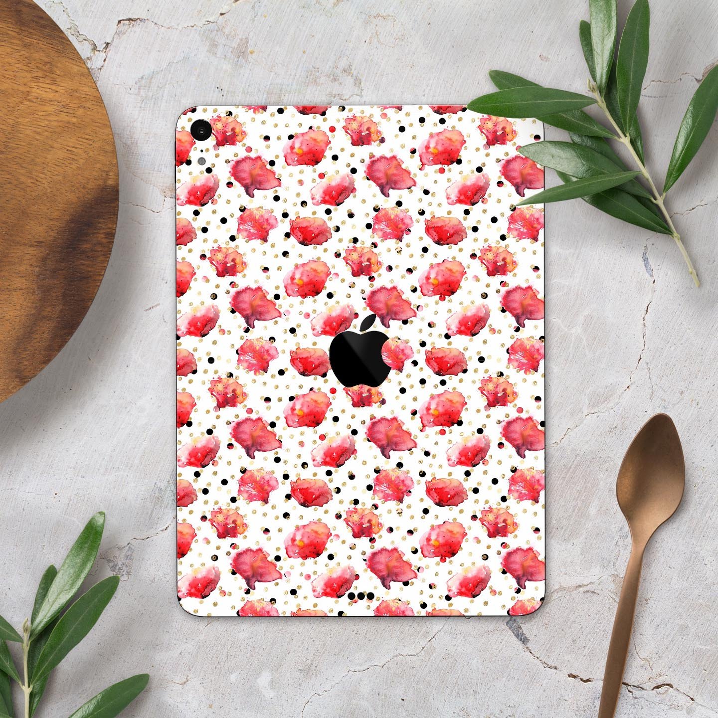 Karamfila Watercolo Poppies V3 full body skin decal for Apple devices, featuring vibrant poppy design and premium 3M materials.