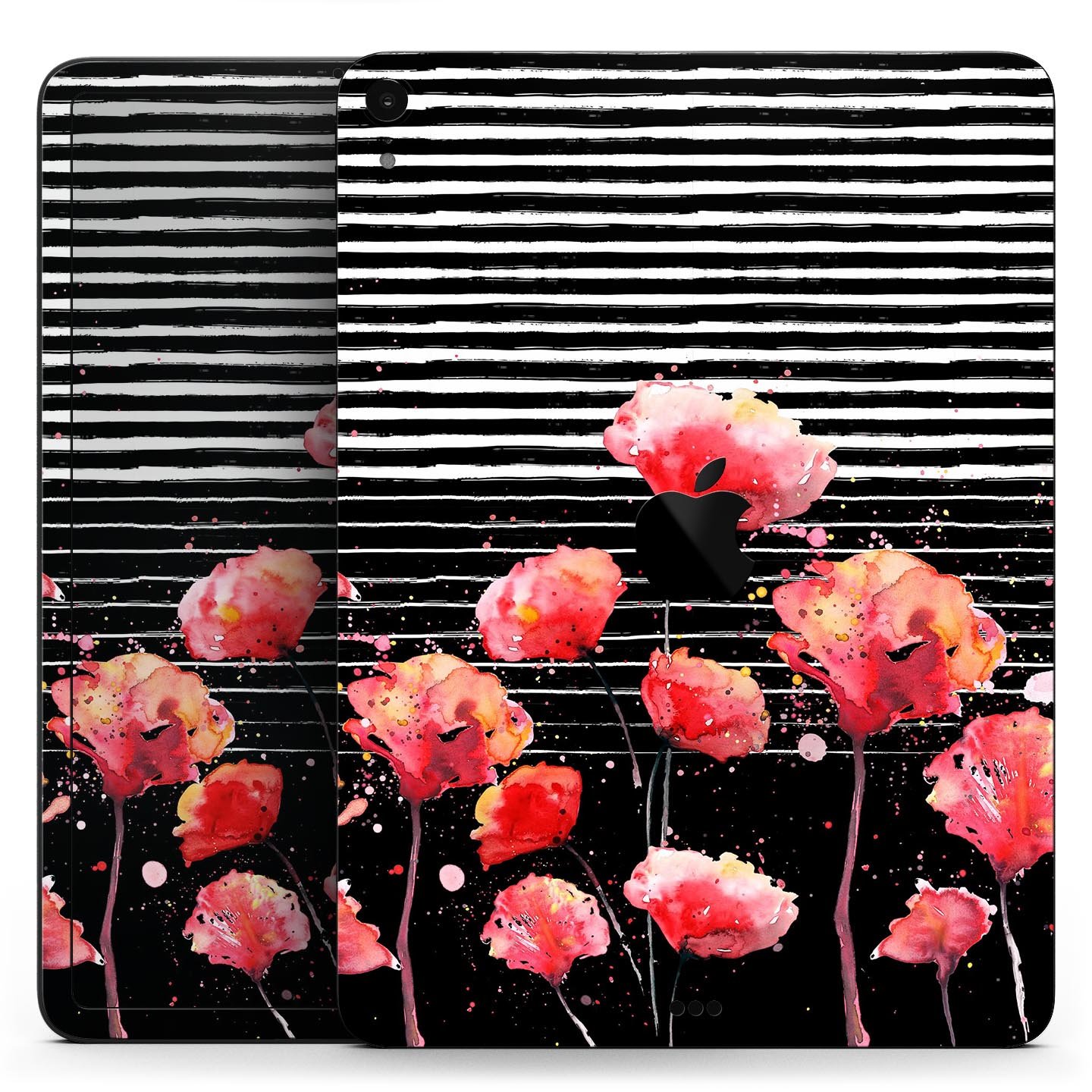 Karamfila Watercolo Poppies V7 skin decal for Apple devices, showcasing vibrant poppy design and ultra-thin protection.