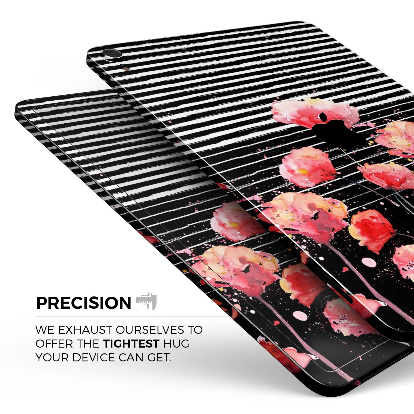 Karamfila Watercolo Poppies V7 skin decal for Apple devices, showcasing vibrant poppy design and ultra-thin protection.