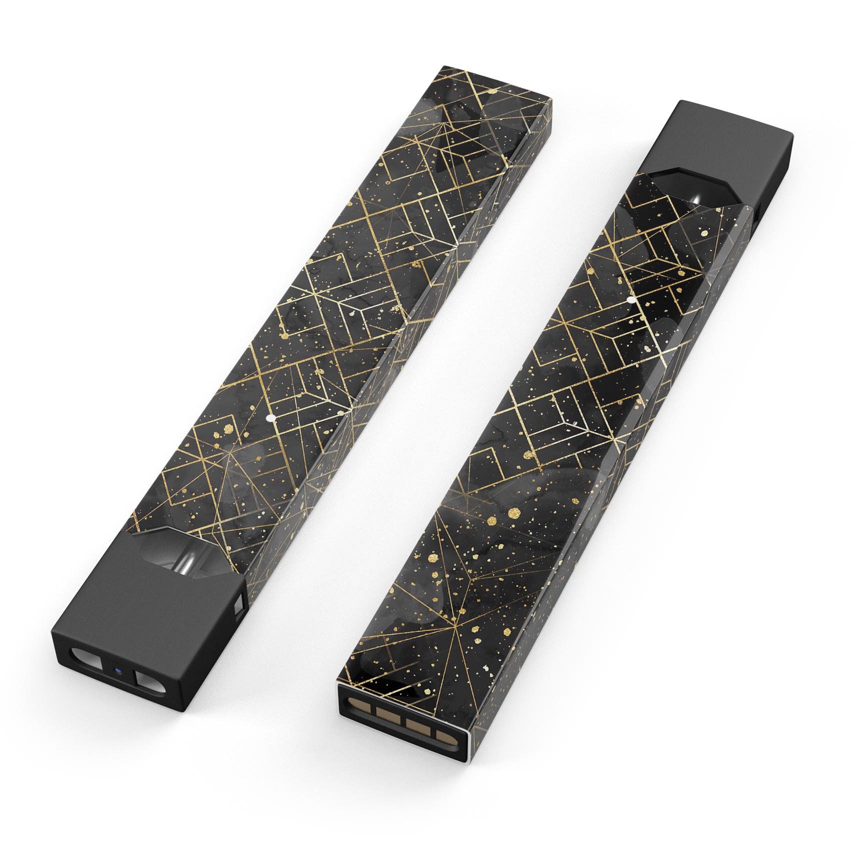 Karamfila Watercolor & Gold V9 skin-wrap for JUUL device, showcasing vibrant colors and premium design.