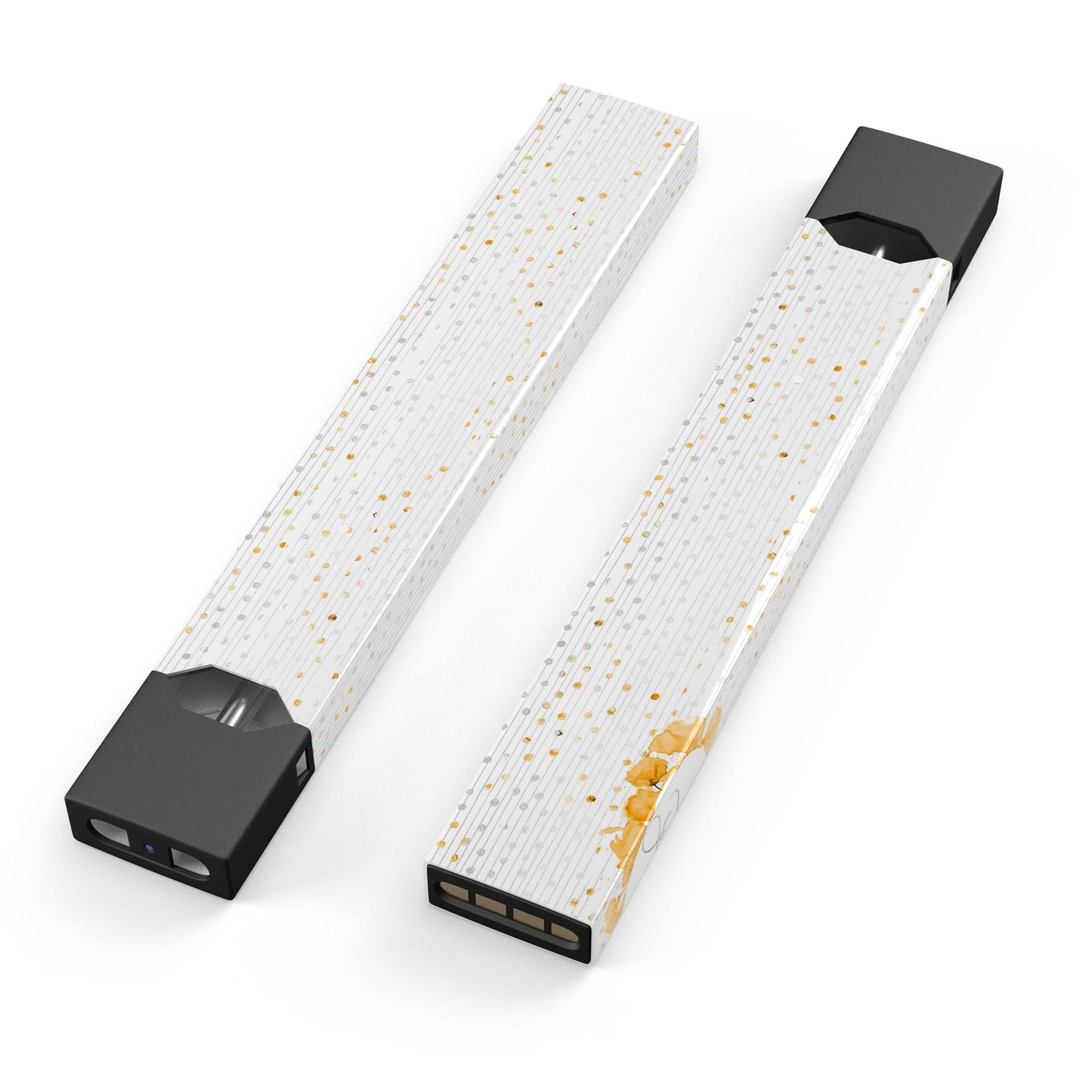 Karamfila Yellow & Gray Floral V7 skin-wrap for JUUL device, showcasing vibrant floral design and premium quality.