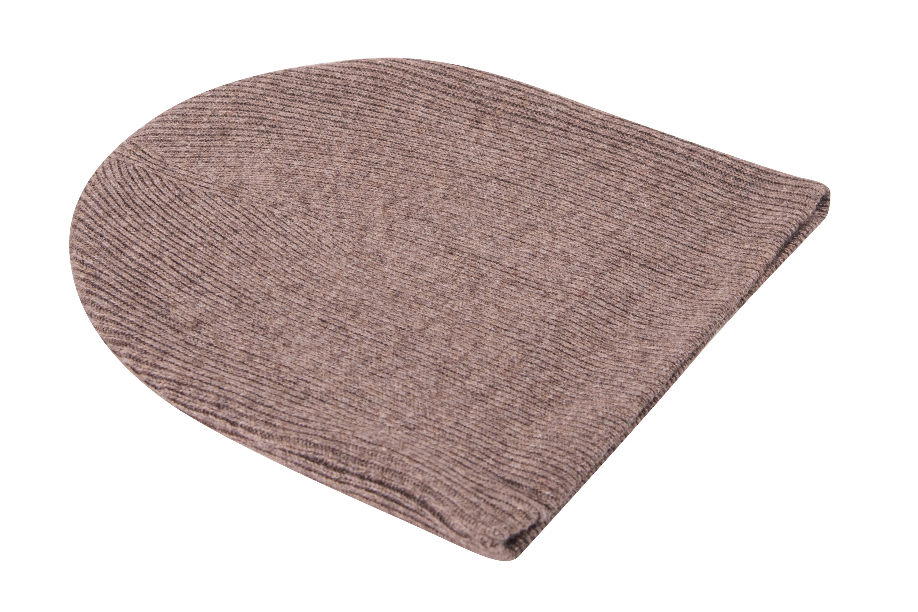 Dunkelbraune Kaschmirmütze Beanie, leicht gerippt, handgewebt in Nepal, aus 100% Kaschmir, unisex Design.