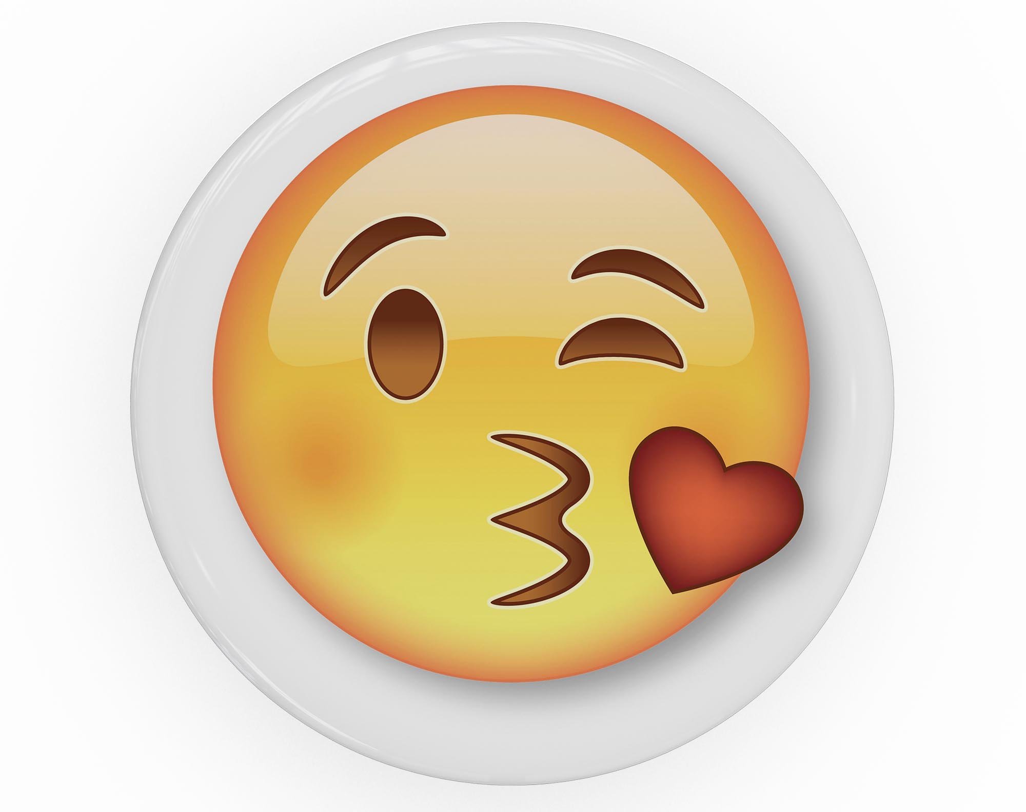 Kiss Emoticon Emoji Skin Kit for PopSockets, featuring a vibrant design on premium vinyl.