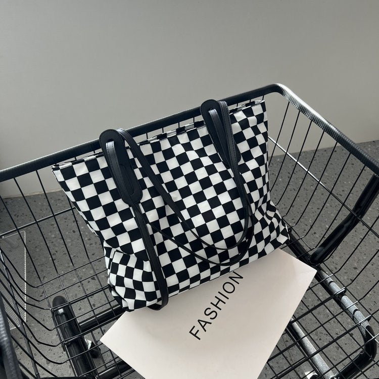 Large Capacity Simple New Bag in green, black, and pink colors with embroidery design, perfect for girls.