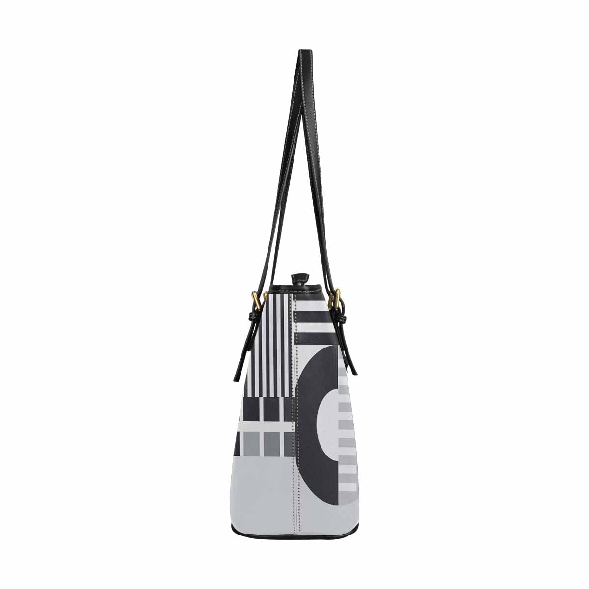 Large Leather Tote Shoulder Bag in multicolor, showcasing its spacious design and adjustable shoulder straps.