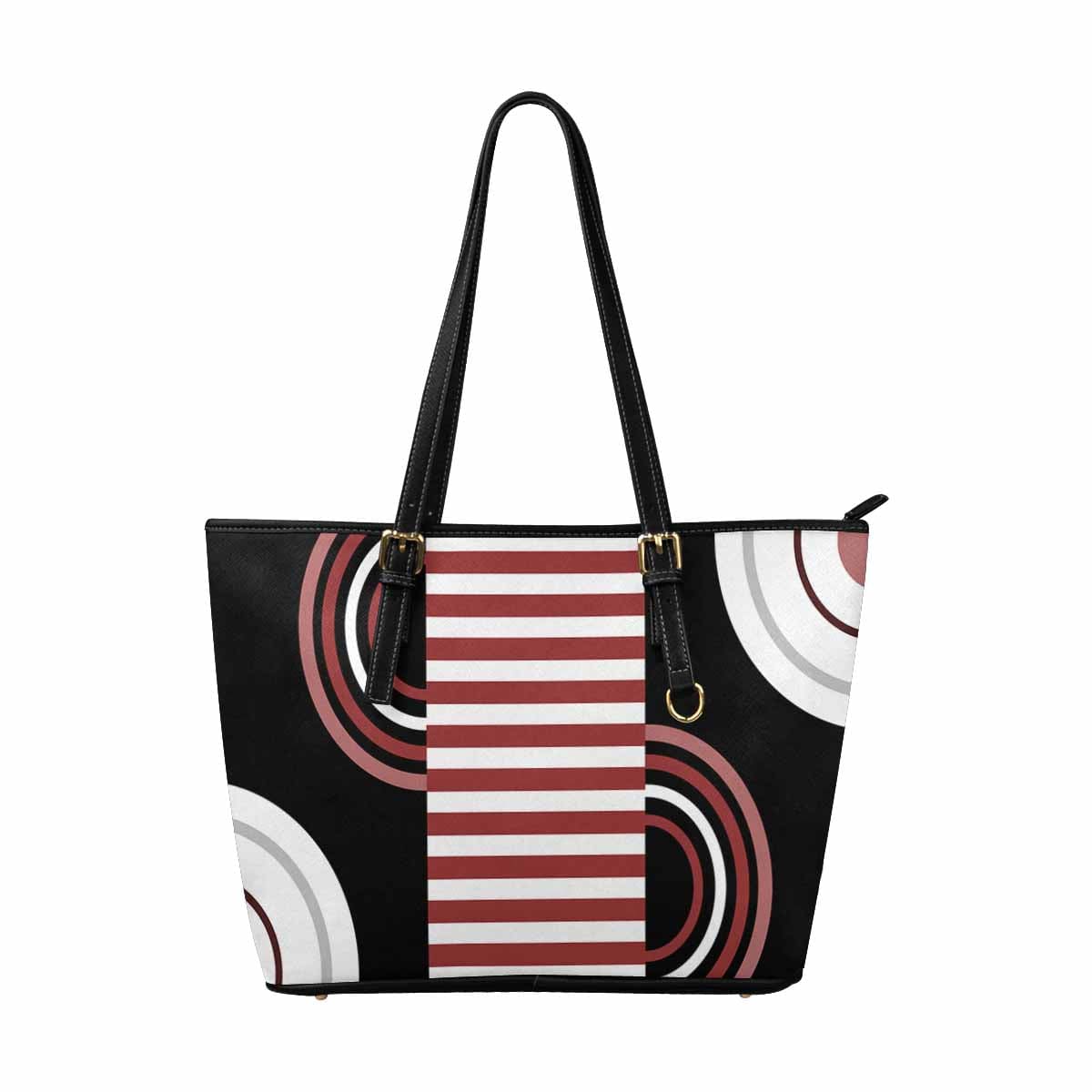 Large Leather Tote Shoulder Bag in multicolor, showcasing its spacious design and stylish appearance.