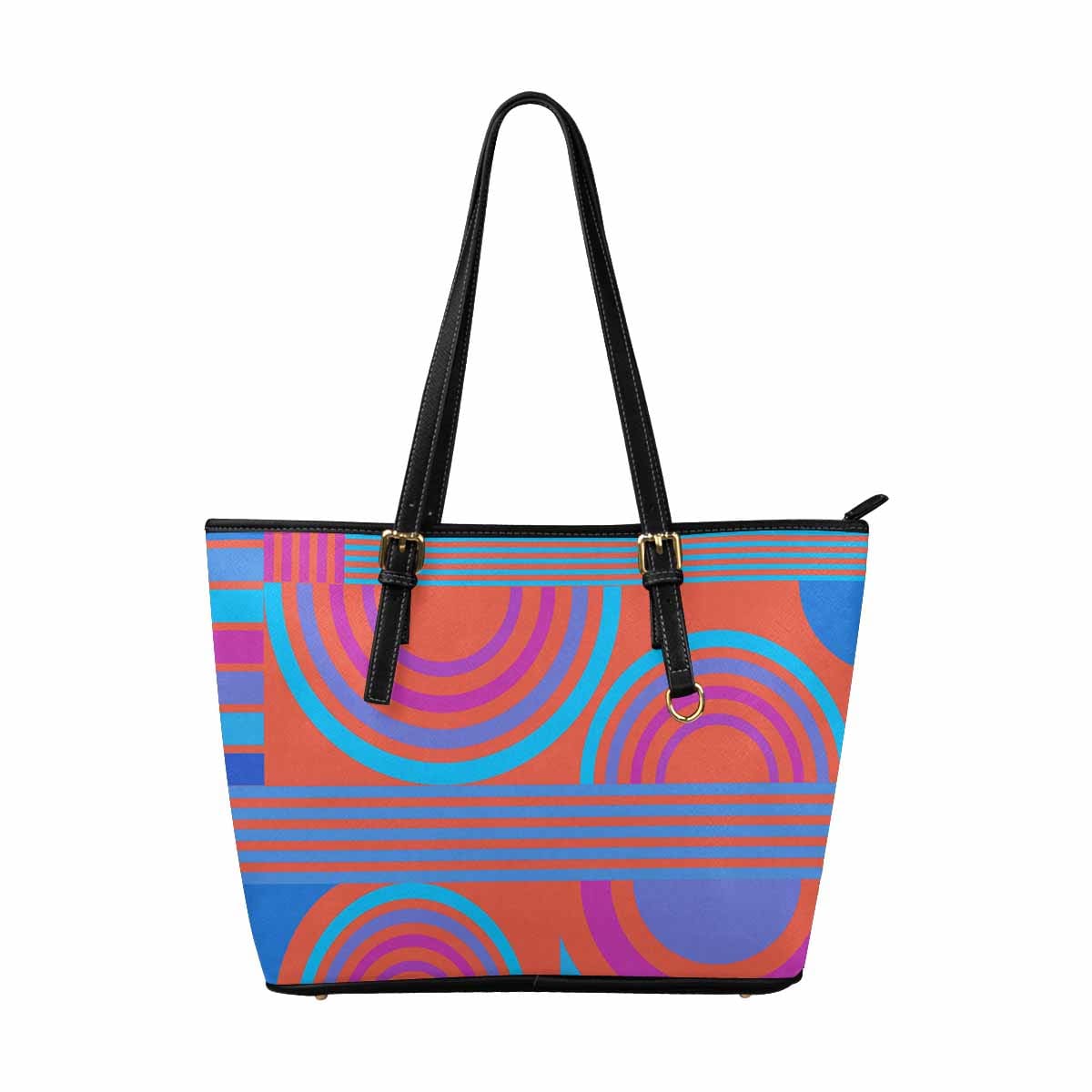 Large Leather Tote Shoulder Bag in multicolor, showcasing its spacious interior and stylish design, perfect for everyday use.