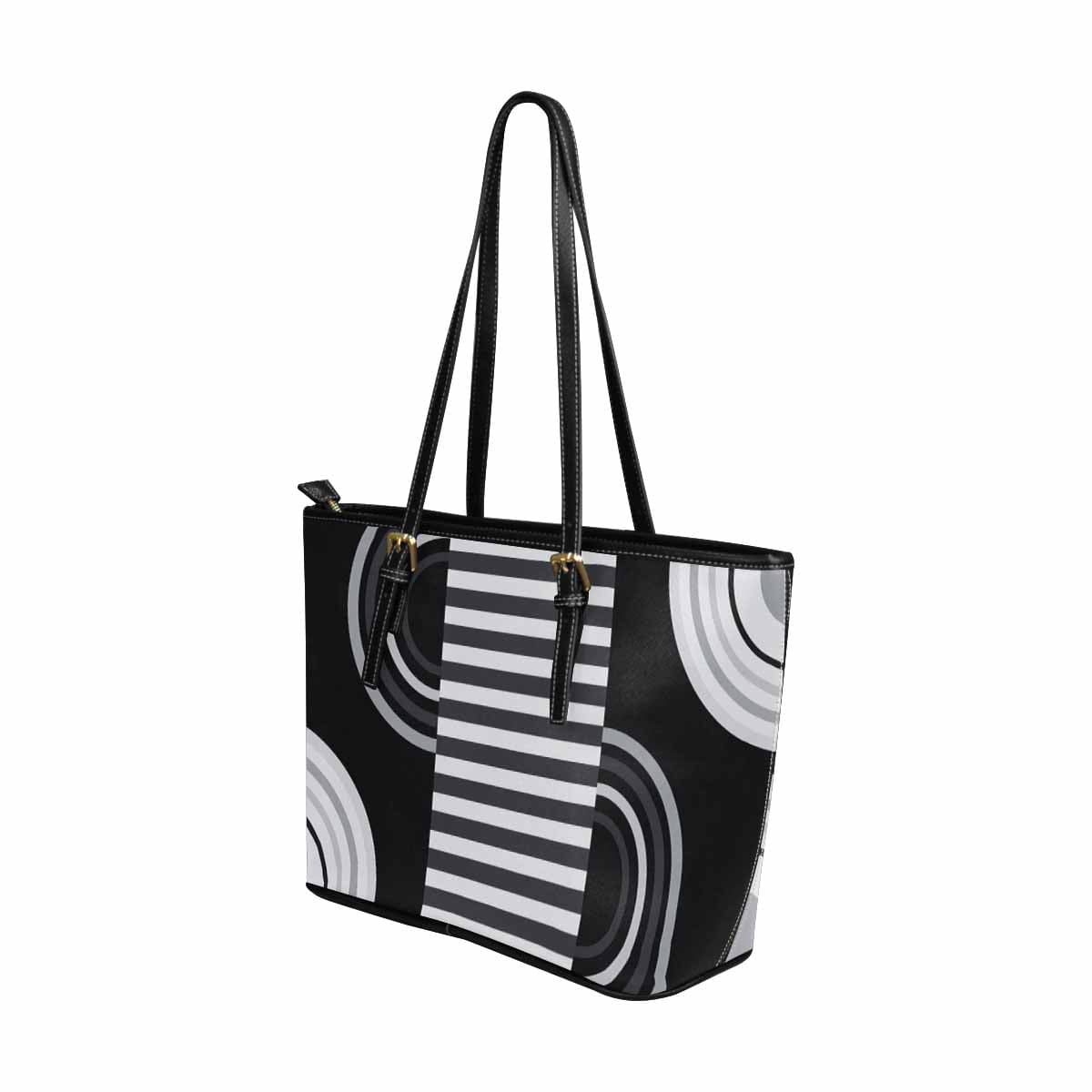 Large Leather Tote Shoulder Bag in multicolor, showcasing its spacious design and stylish appearance, perfect for various occasions.