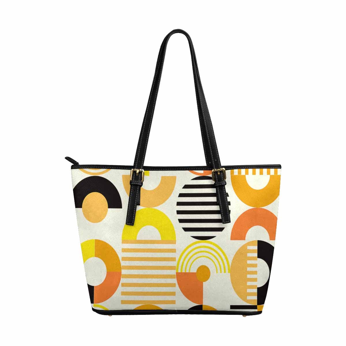 Large Leather Tote Shoulder Bag in multicolor, showcasing its spacious design and adjustable straps, perfect for everyday use.