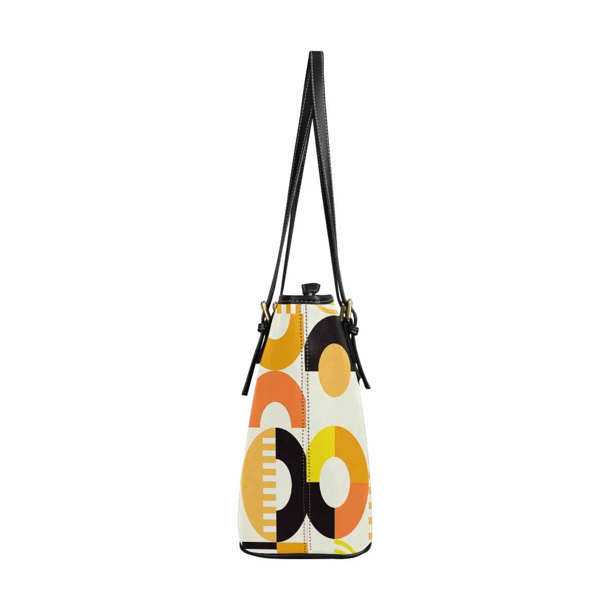 Large Leather Tote Shoulder Bag in multicolor, showcasing its spacious design and adjustable straps, perfect for everyday use.
