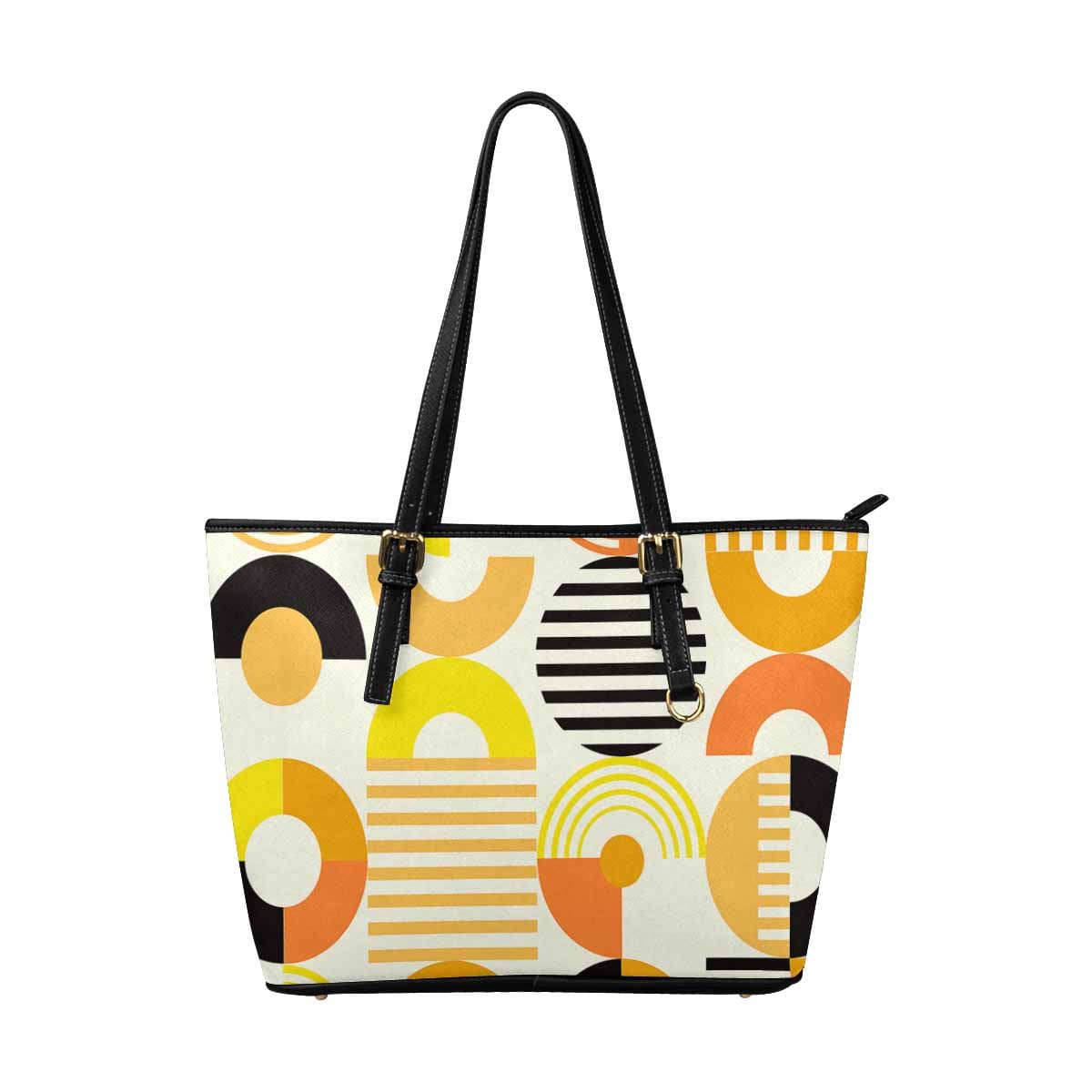 Large Leather Tote Shoulder Bag in multicolor, showcasing its spacious design and adjustable straps, perfect for everyday use.