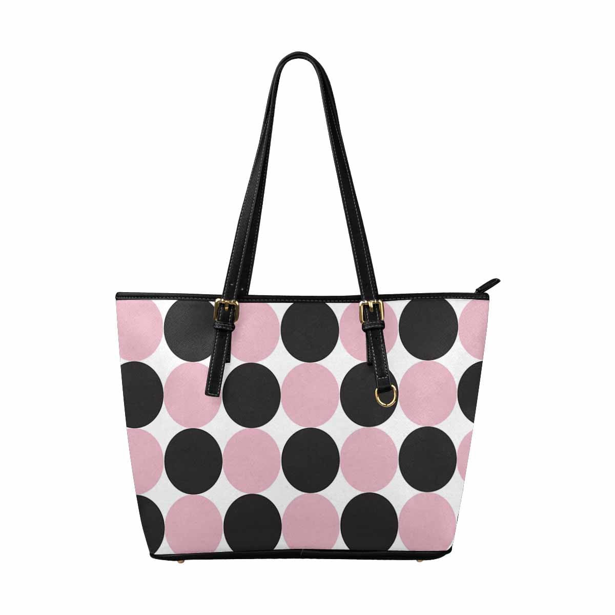 Large Leather Tote Shoulder Bag in multicolor, showcasing its spacious design and adjustable straps.