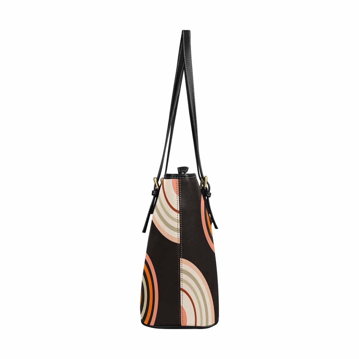 Large Leather Tote Shoulder Bag in multicolor, showcasing its spacious design and durable straps.