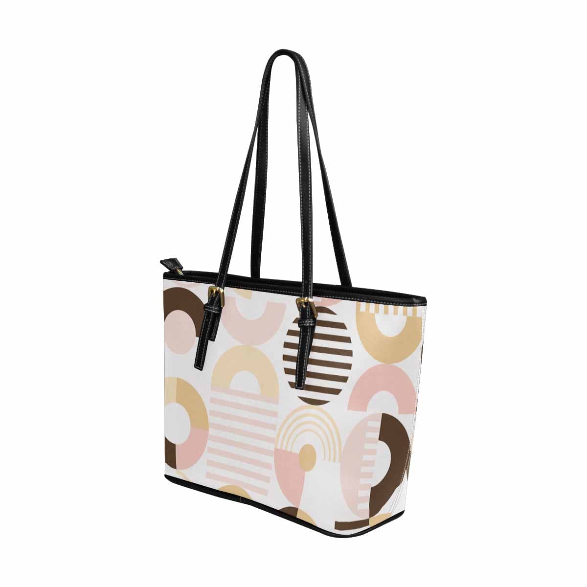 Large Leather Tote Shoulder Bag in multicolor, showcasing its spacious design and durable PU leather material.