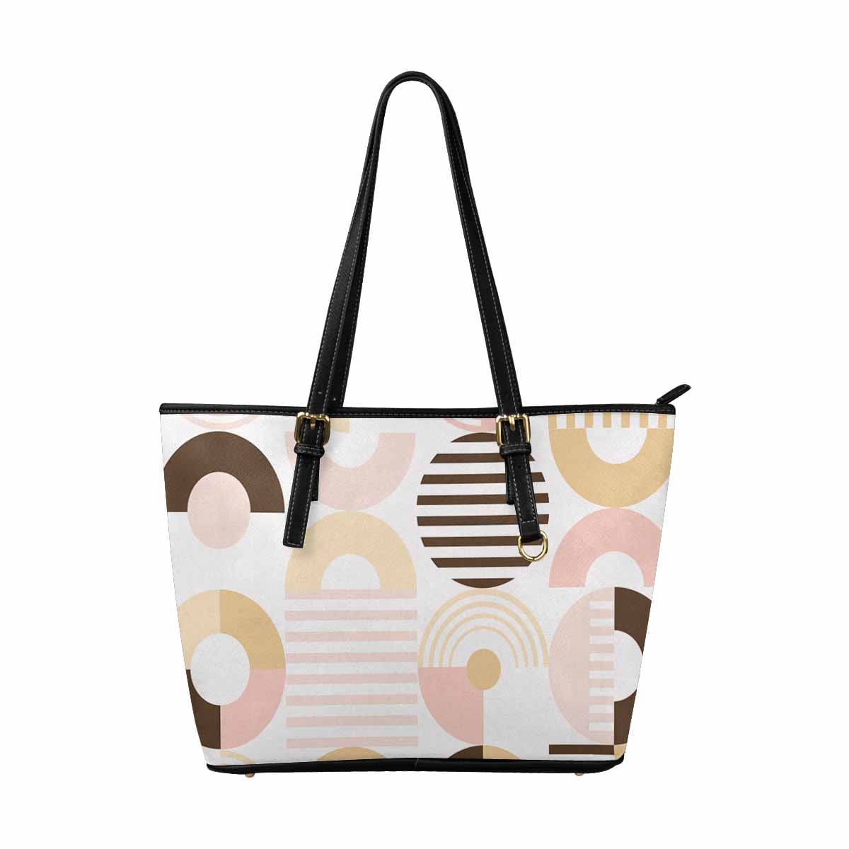Large Leather Tote Shoulder Bag in multicolor, showcasing its spacious design and durable PU leather material.