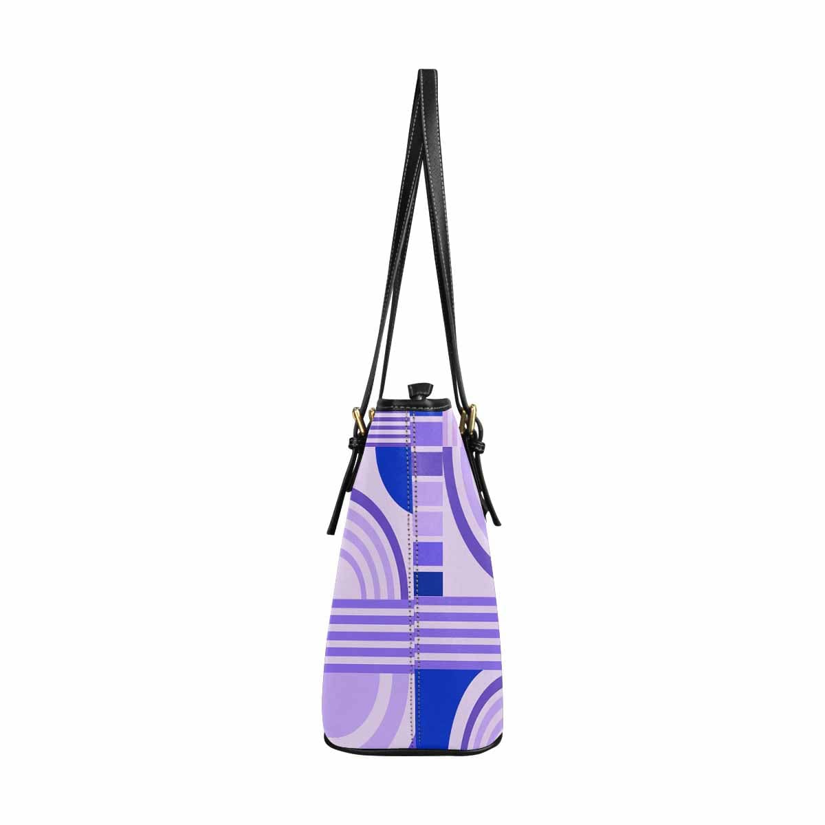 Large Leather Tote Shoulder Bag in multicolor, showcasing its spacious design and adjustable shoulder straps.