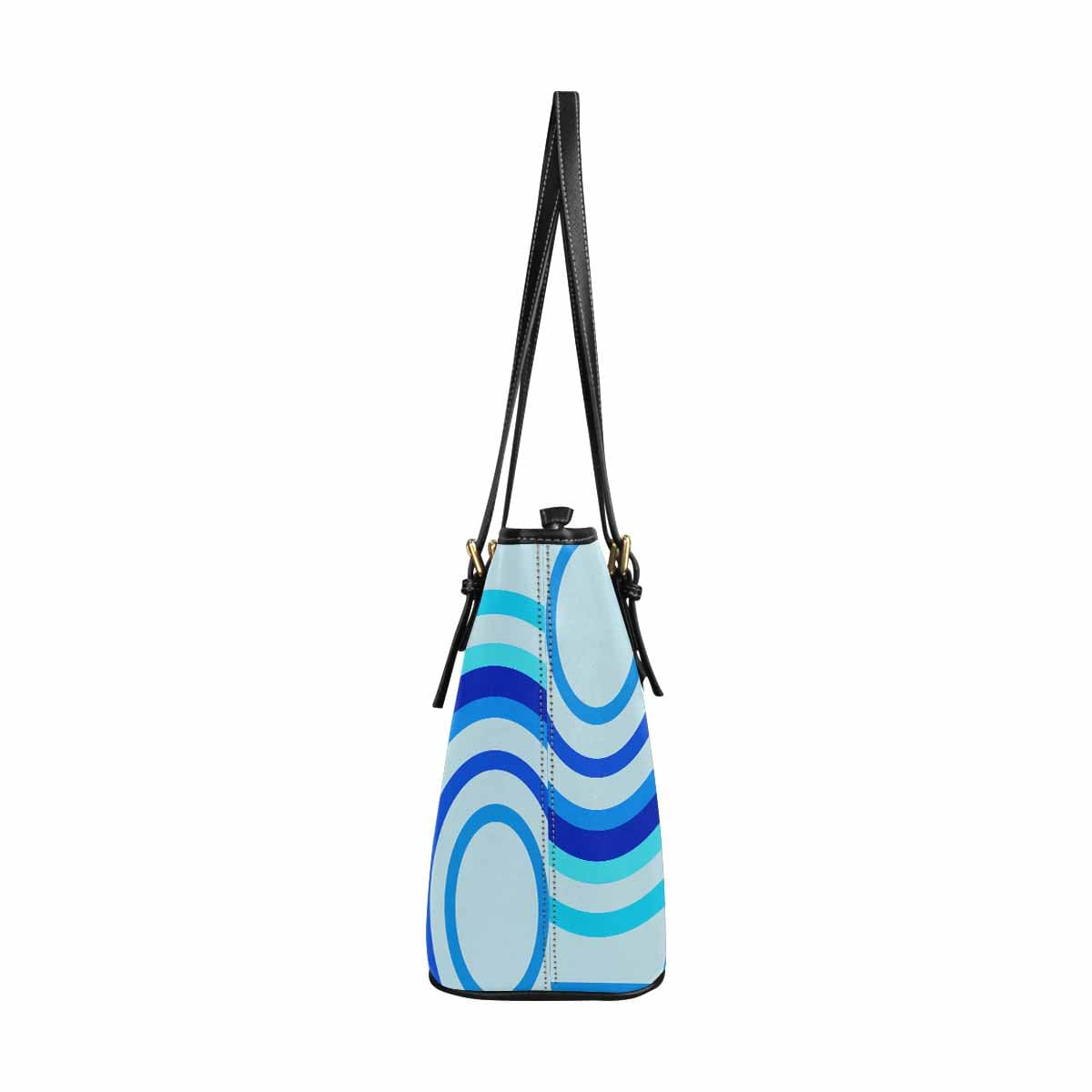Large Leather Tote Shoulder Bag in multicolor, showcasing its spacious design and adjustable straps.