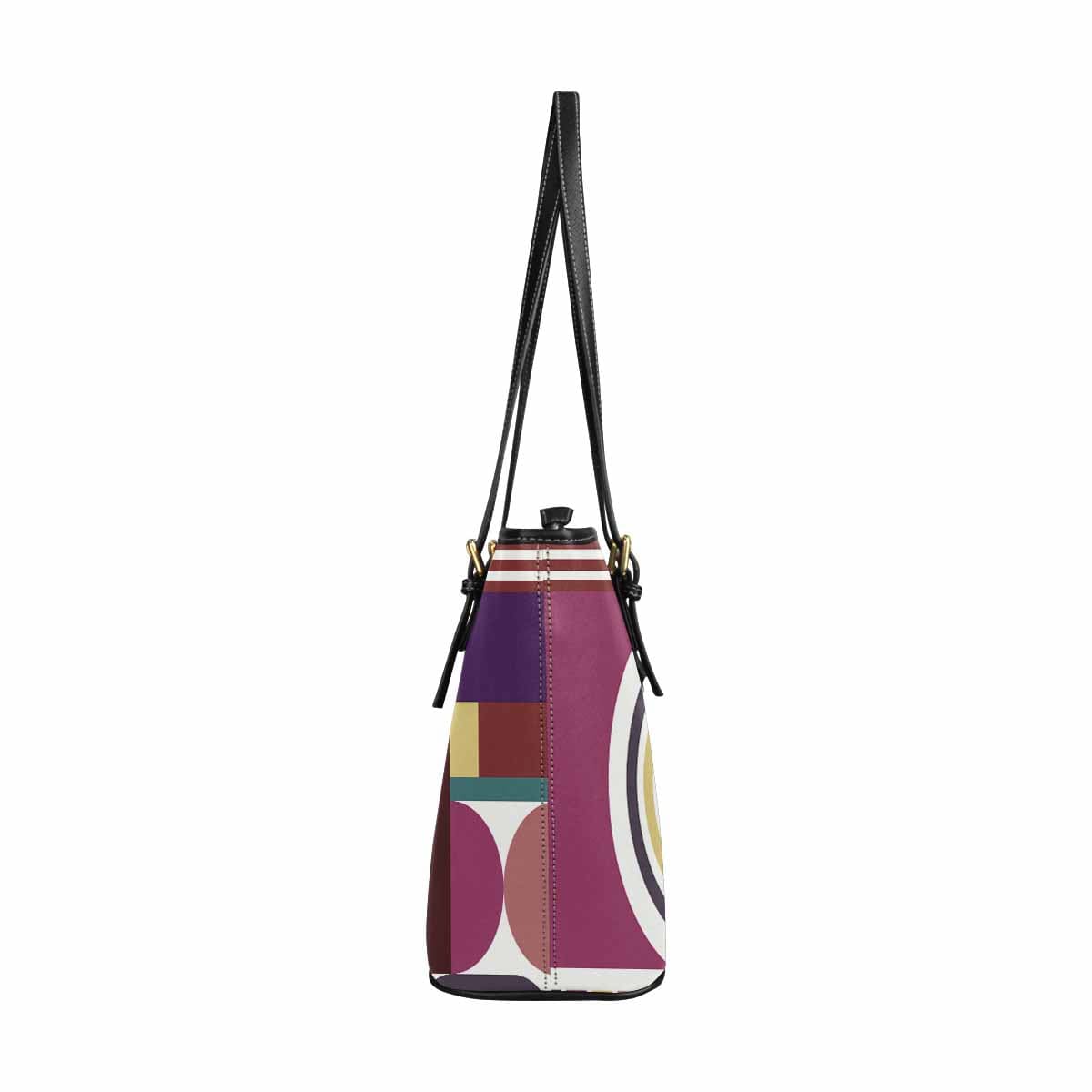 Large Leather Tote Shoulder Bag in multicolor, showcasing its spacious design and durable PU leather material.