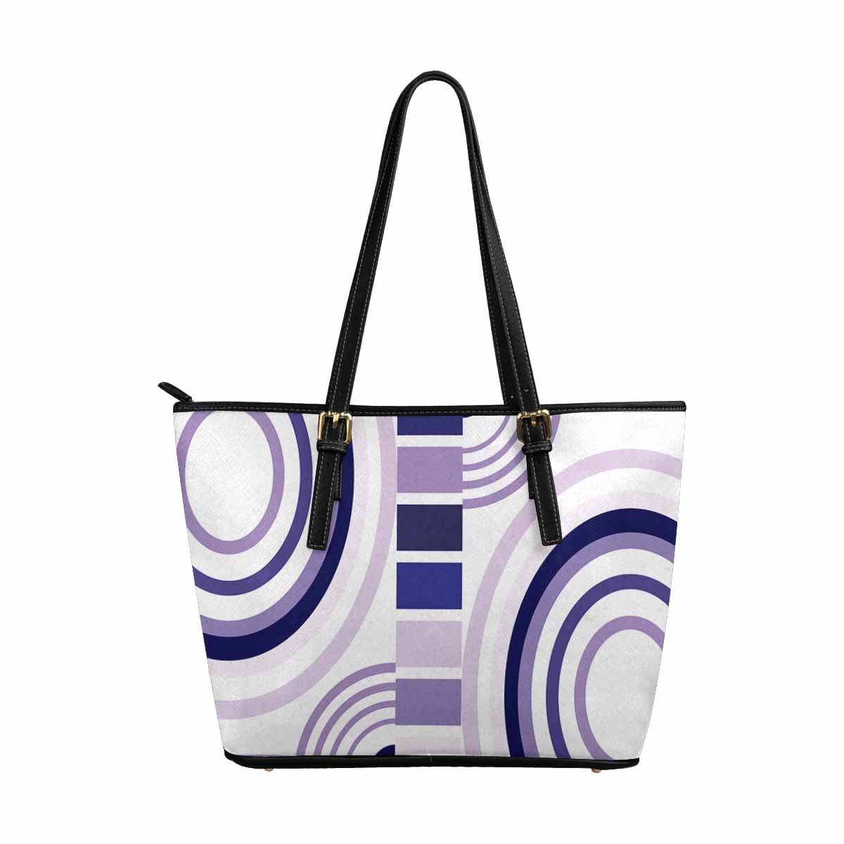 Large Leather Tote Shoulder Bag in multicolor, showcasing its spacious design and adjustable shoulder straps.